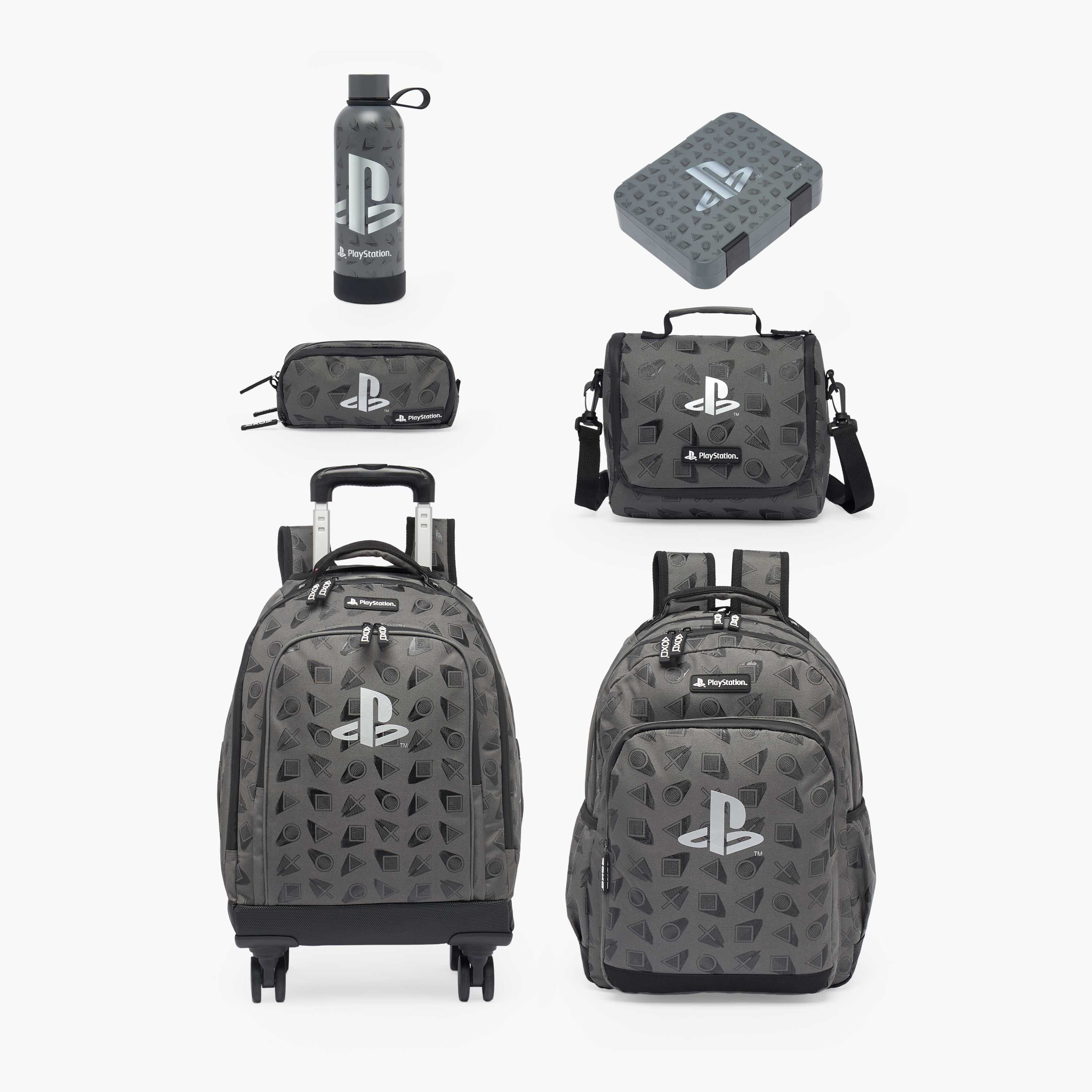 PlayStation Logo Print Pencil Pouch with 3 Compartments-school-stationery-pencilcases-image-7