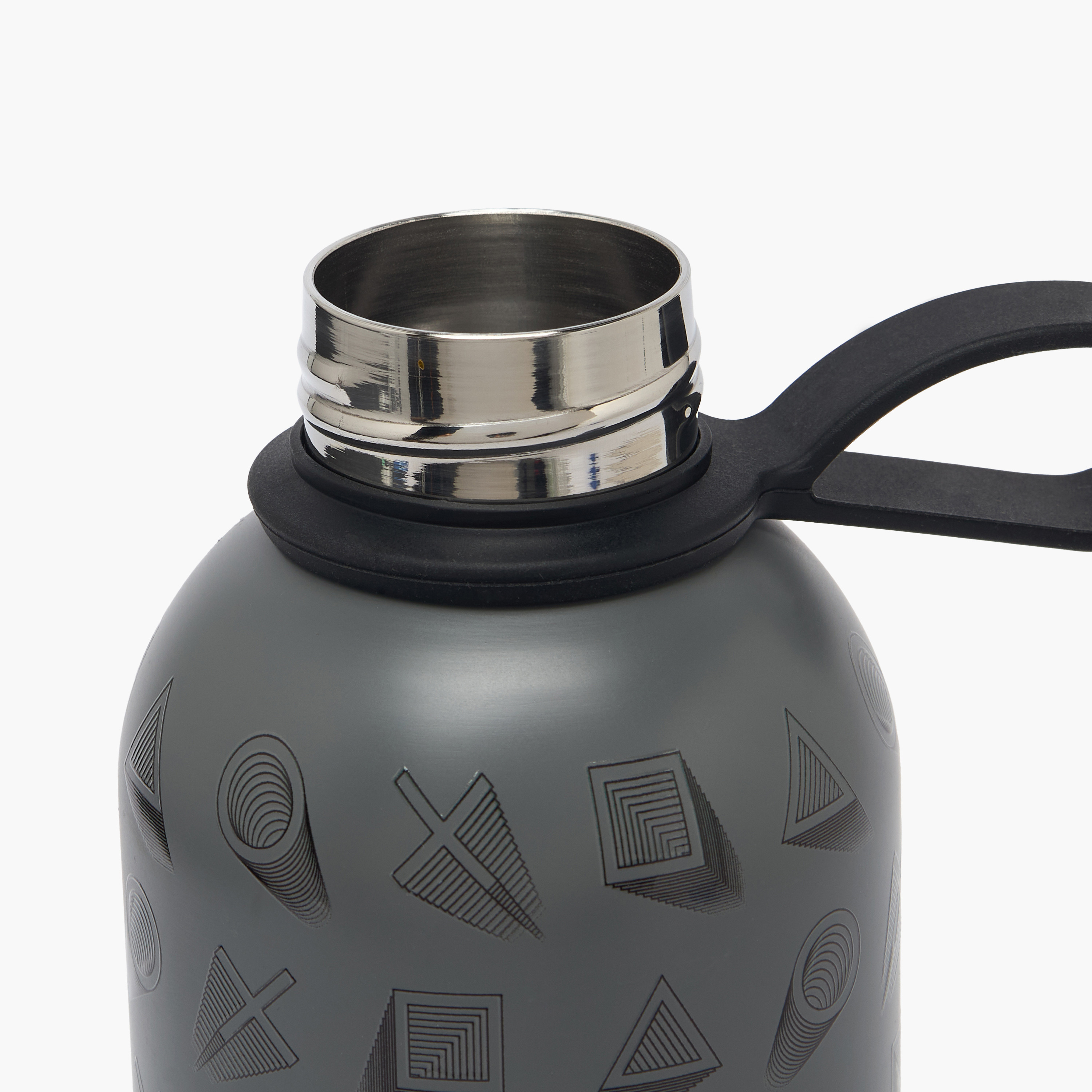 PlayStation Logo Print Stainless Steel Water Bottle with Screw Lid and Loop Handle - 500 ml-school-waterbottles-image-5