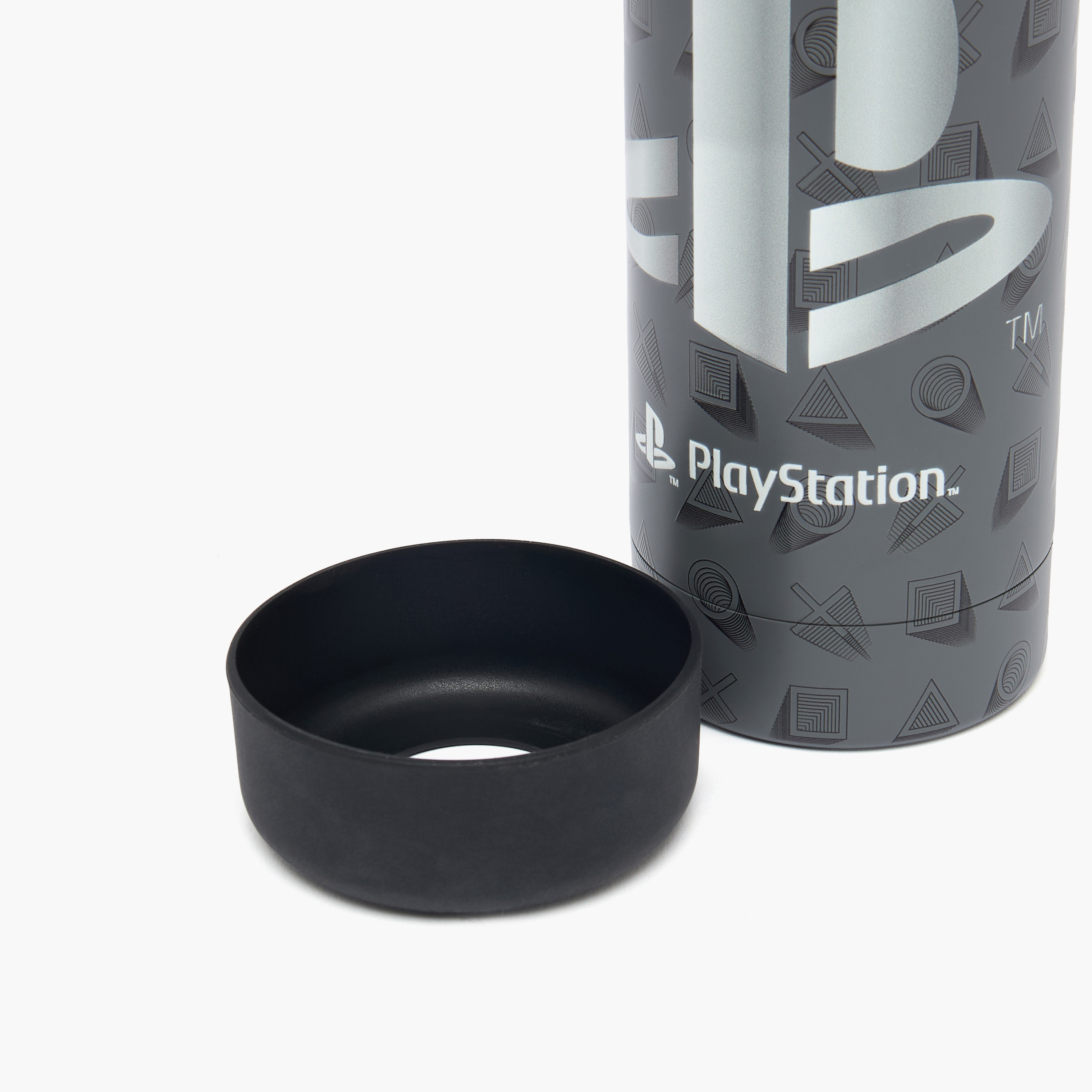 PlayStation Logo Print Stainless Steel Water Bottle with Screw Lid and Loop Handle - 500 ml-school-waterbottles-image-8