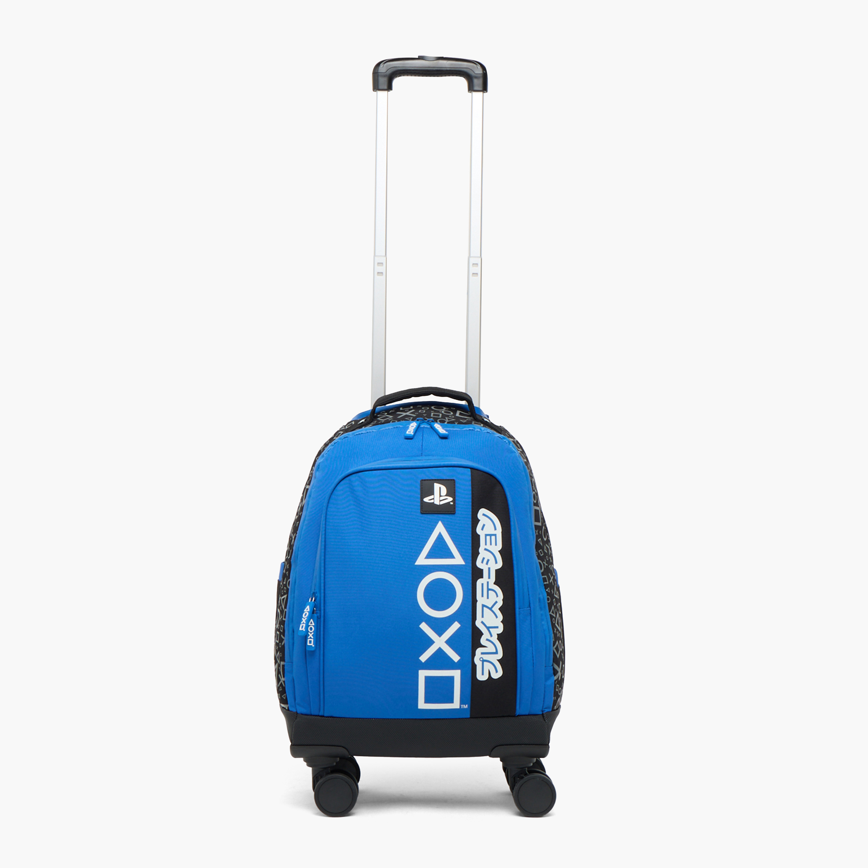 PlayStation Gaming Print Trolley Bag for Boys 8-12 Years Retractable Handle - 18 inches-school-bagsandbackpacks-trolleybags-image-2