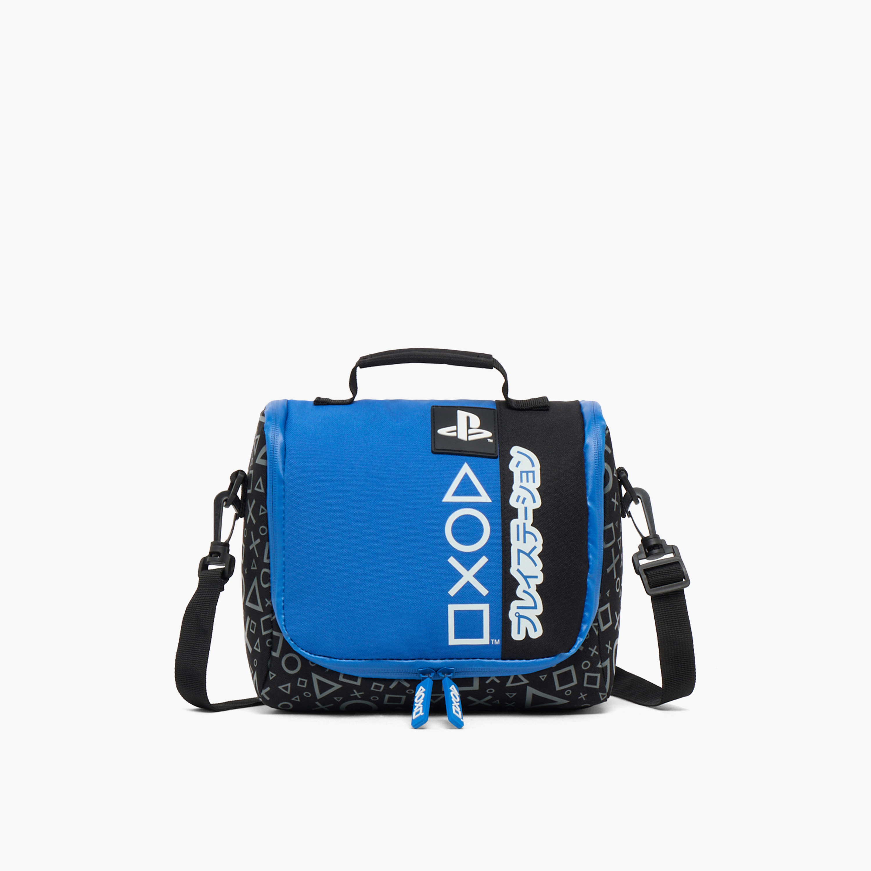 شنطة غداء بحزام وطبعات للأولاد بعمر 8-12 سنة من بلاي ستيشن-school-lunchessentials-lunchbags-image-1