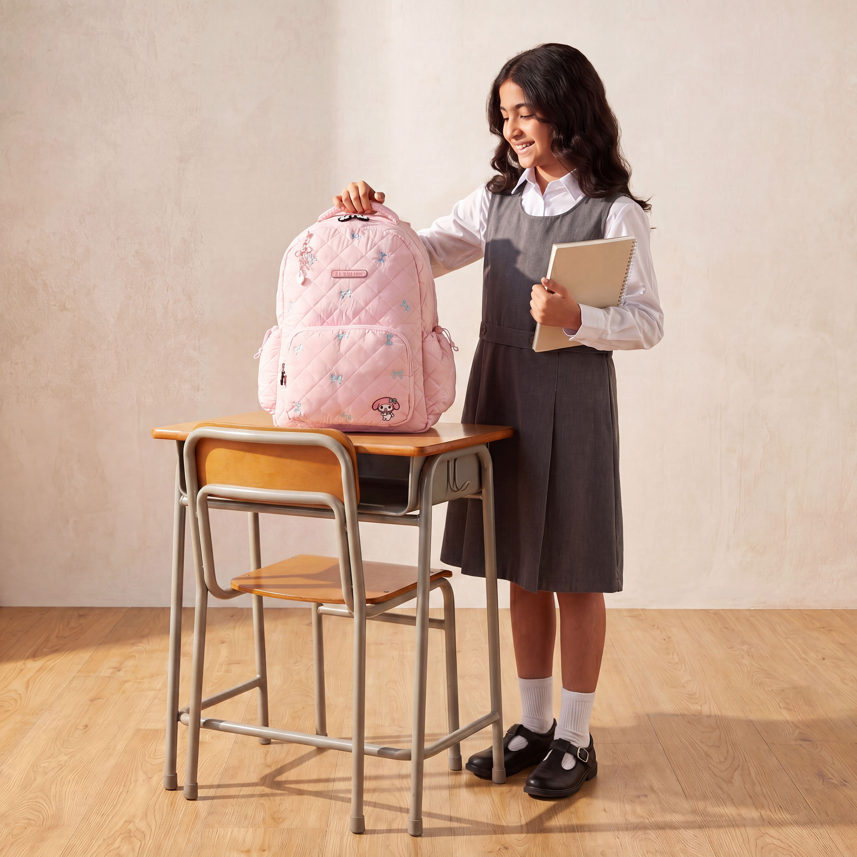 Sanrio My Melody Quilted Backpack for Girls 5-8 Years with Padded Shoulder Straps-school-bagsandbackpacks-backpacks-image-4