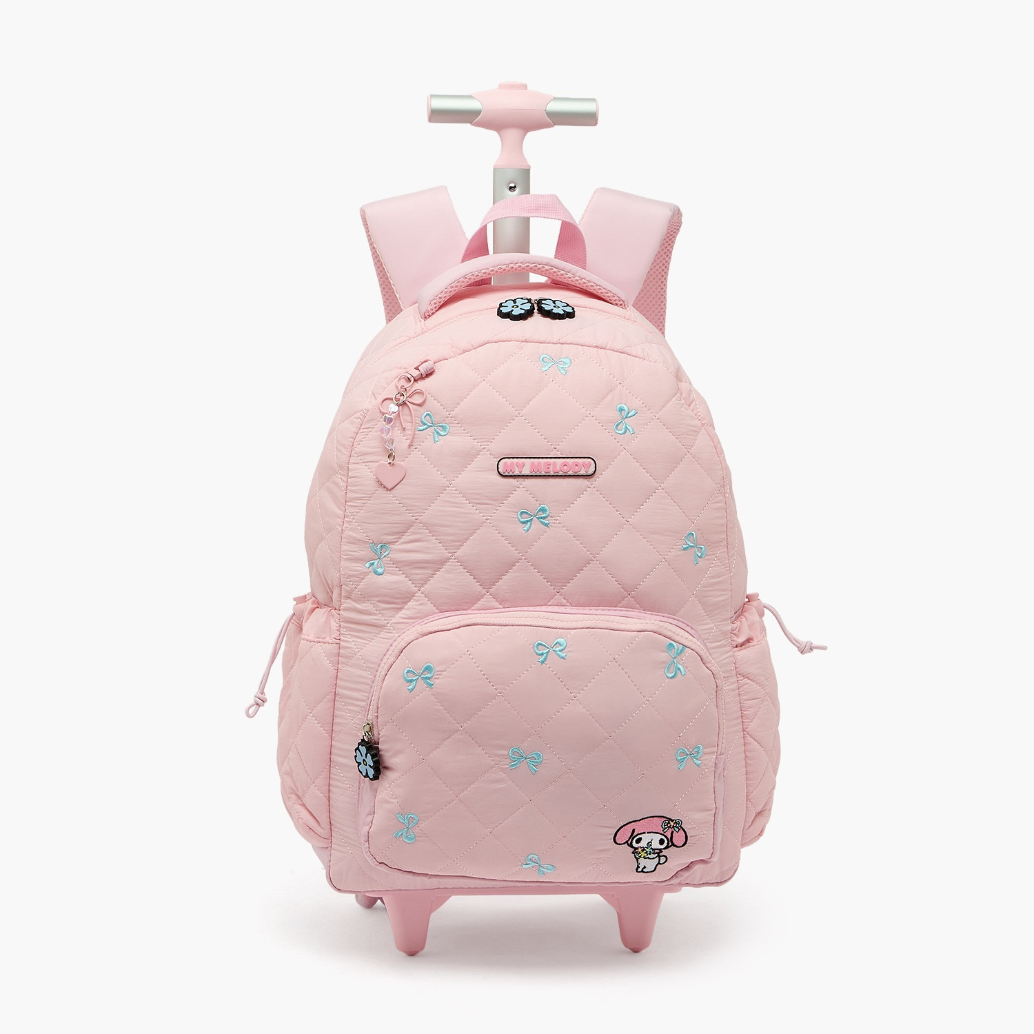 شنطة ترولي مبطنة بقسم للابتوب للبنات 8 -12 سنة من سانريو - 18 بوصة-school-bagsandbackpacks-trolleybags-image-1