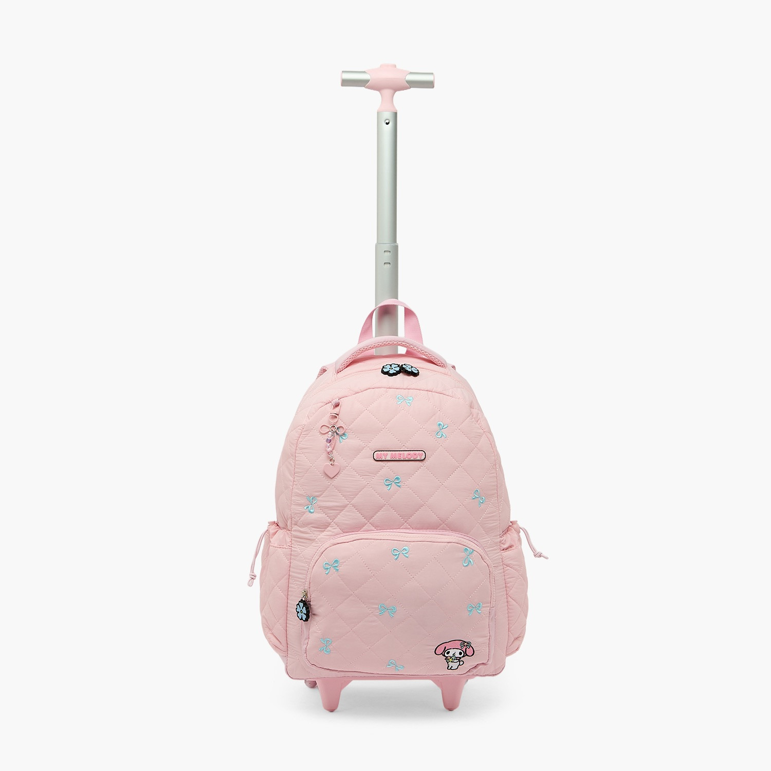 شنطة ترولي مبطنة بقسم للابتوب للبنات 8 -12 سنة من سانريو - 18 بوصة-school-bagsandbackpacks-trolleybags-image-2