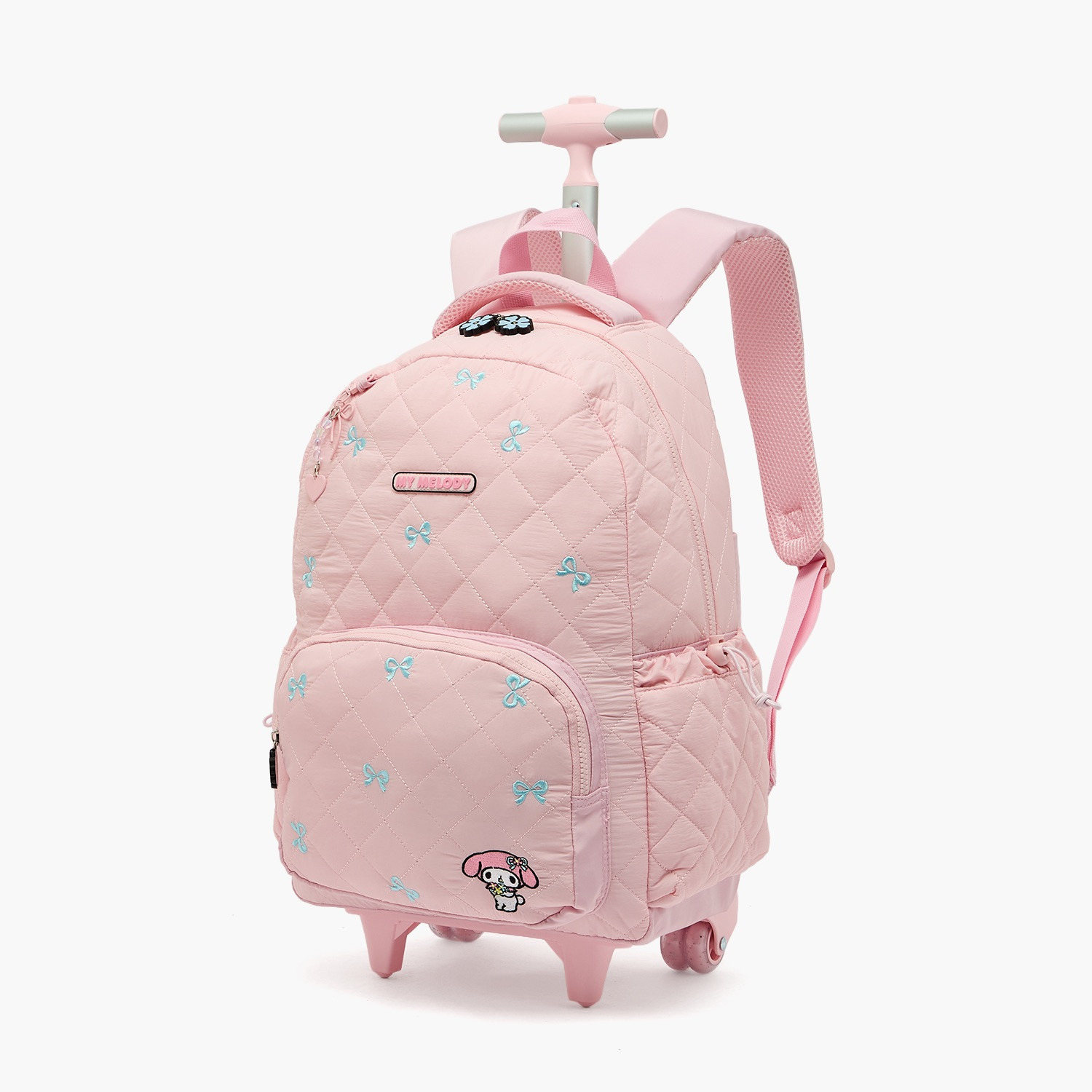 شنطة ترولي مبطنة بقسم للابتوب للبنات 8 -12 سنة من سانريو - 18 بوصة-school-bagsandbackpacks-trolleybags-image-4