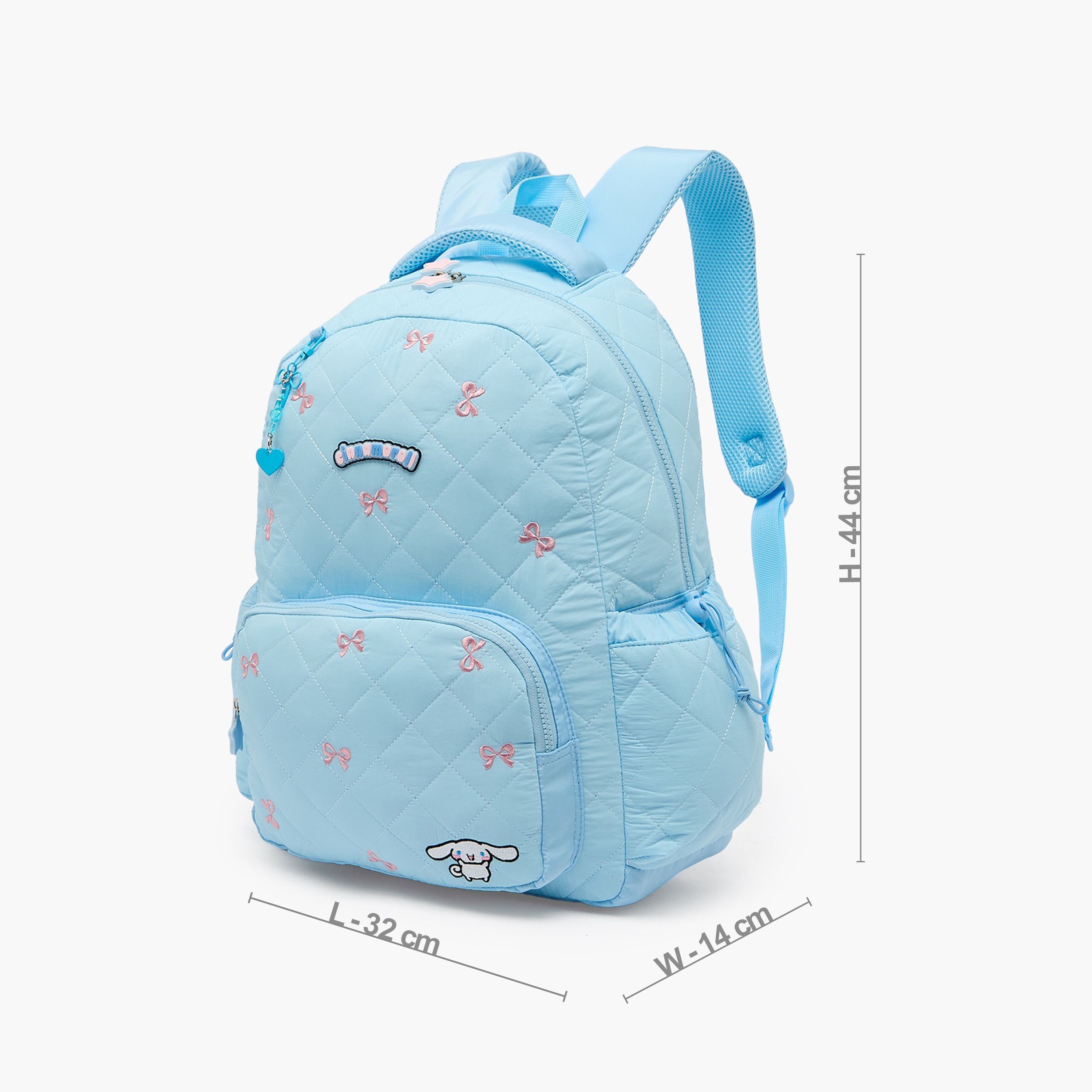 شنطة ظهر بأحزمة كتف مبطنة وزينة سينامورول للبنات بعمر 5-8 سنوات من سانريو - 17 بوصة-school-bagsandbackpacks-backpacks-image-9