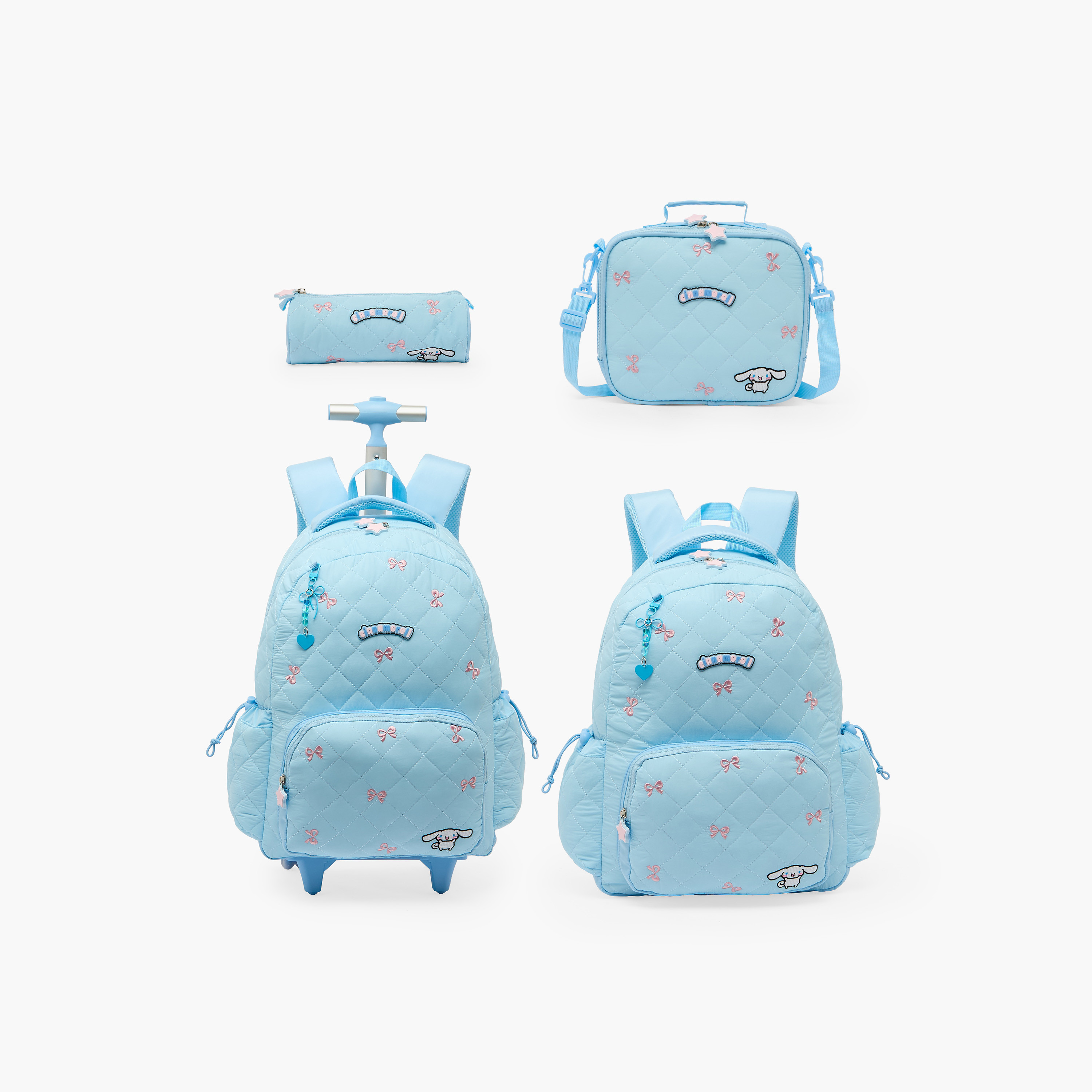 Sanrio Cinnamoroll Embroidered Pencil Pouch with Zip Closure-school-stationery-pencilcases-image-9