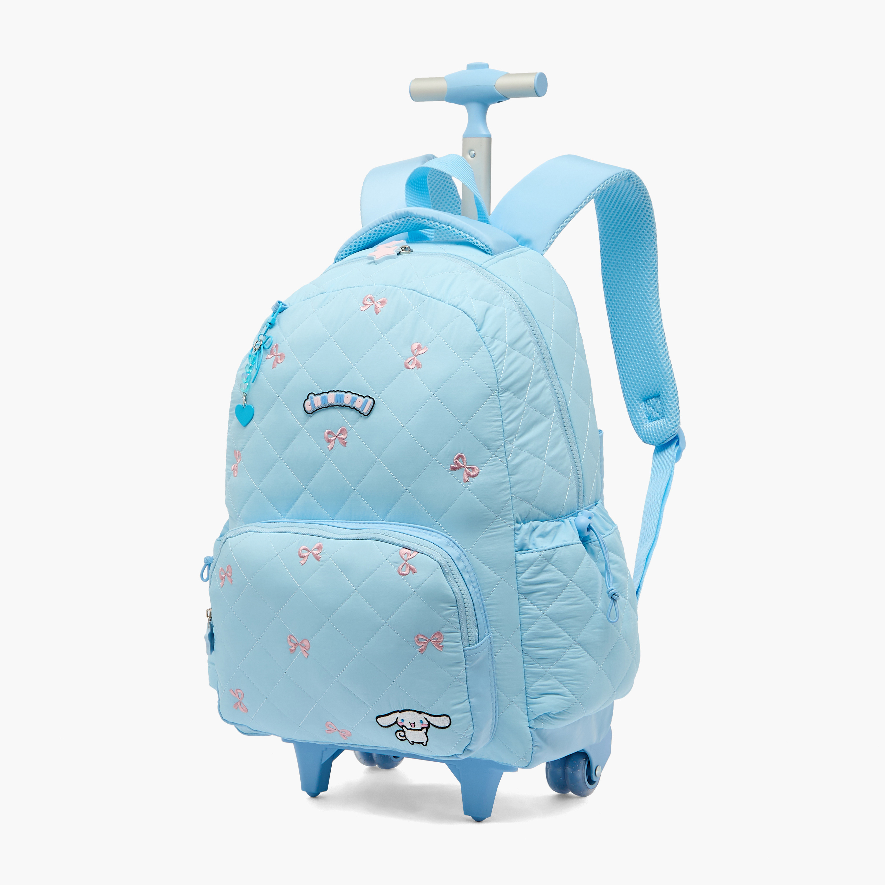 شنطة ترولي بزينة سينامورول للبنات 8-13 سنوات بمقبض قابل للسحب من سانريو - 18 بوصة-school-bagsandbackpacks-trolleybags-image-10