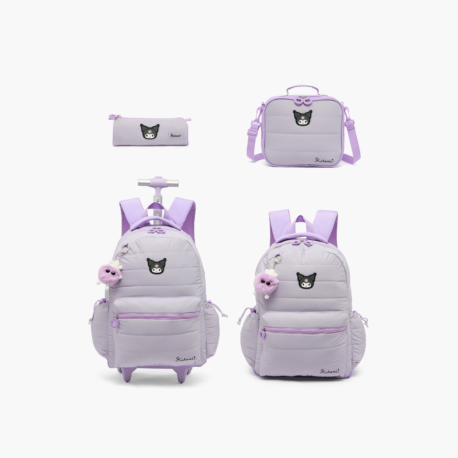شنطة غداء بسحاب إغلاق وزينة كورومي للبنات بعمر 8-12 سنة من سانريو-school-lunchessentials-lunchbags-image-11