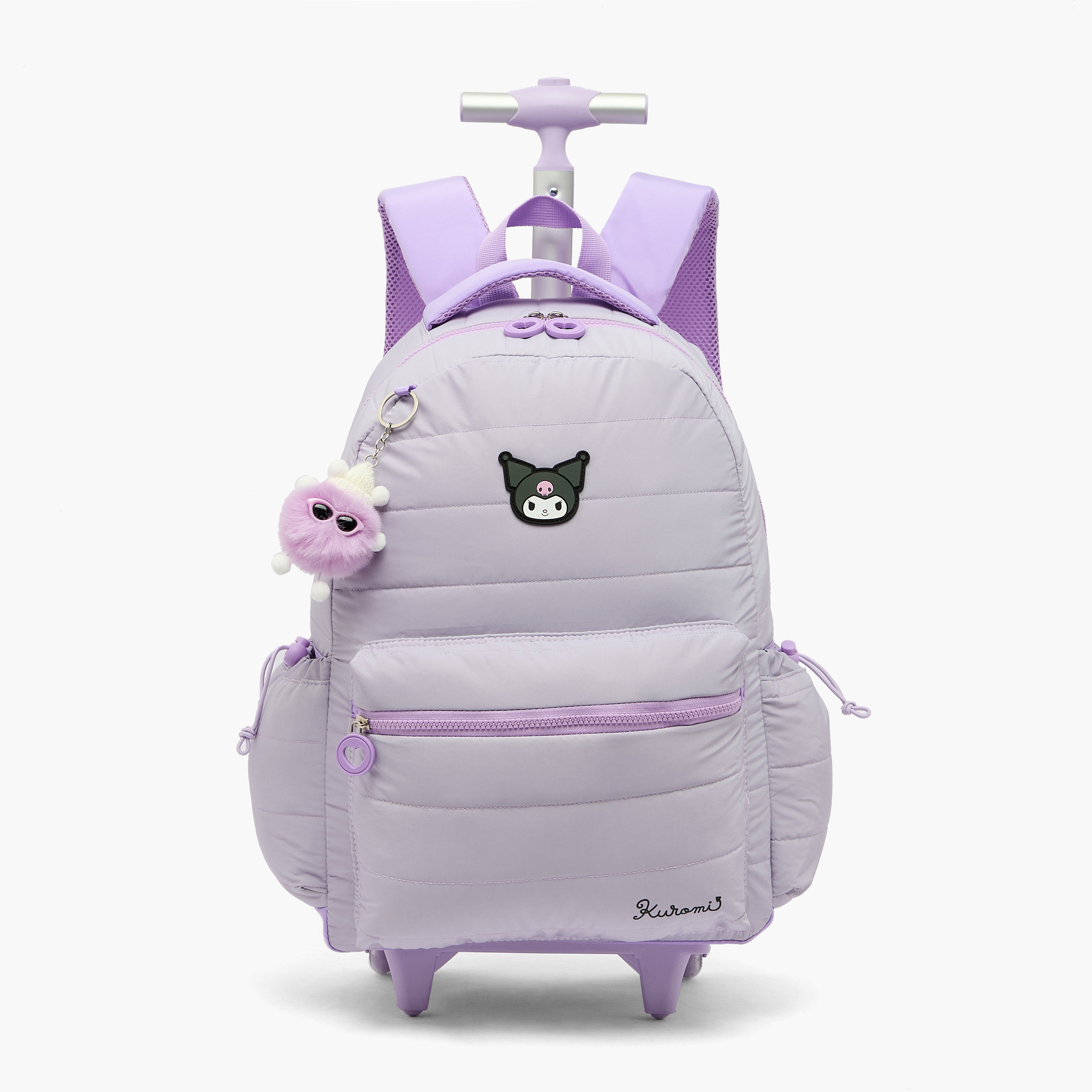 Sanrio Kuromi Print Trolley Bag for Girls 8-12 Years with Padded Straps - 18 inches-school-bagsandbackpacks-trolleybags-image-1