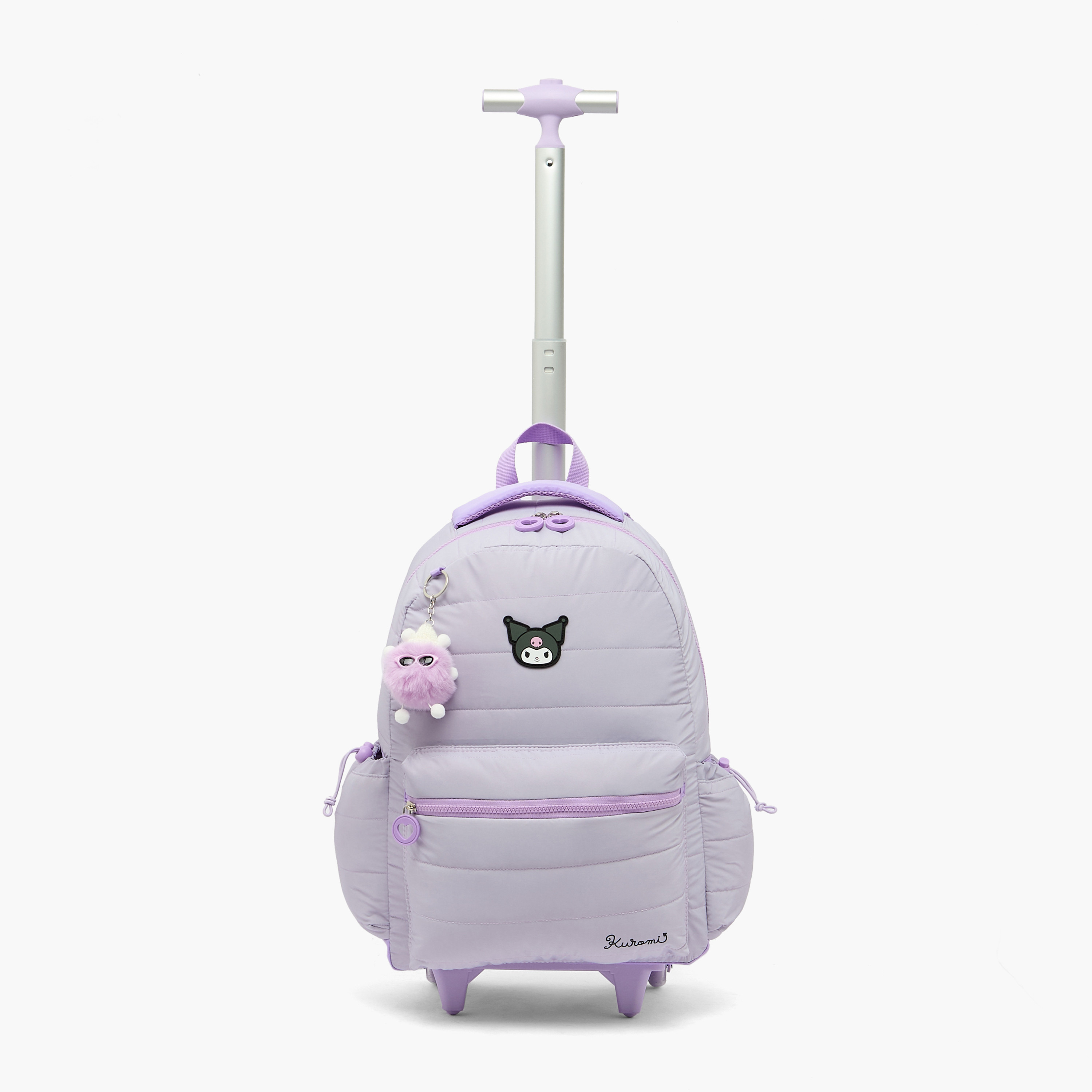 Sanrio Kuromi Print Trolley Bag for Girls 8-12 Years with Padded Straps - 18 inches-school-bagsandbackpacks-trolleybags-image-2