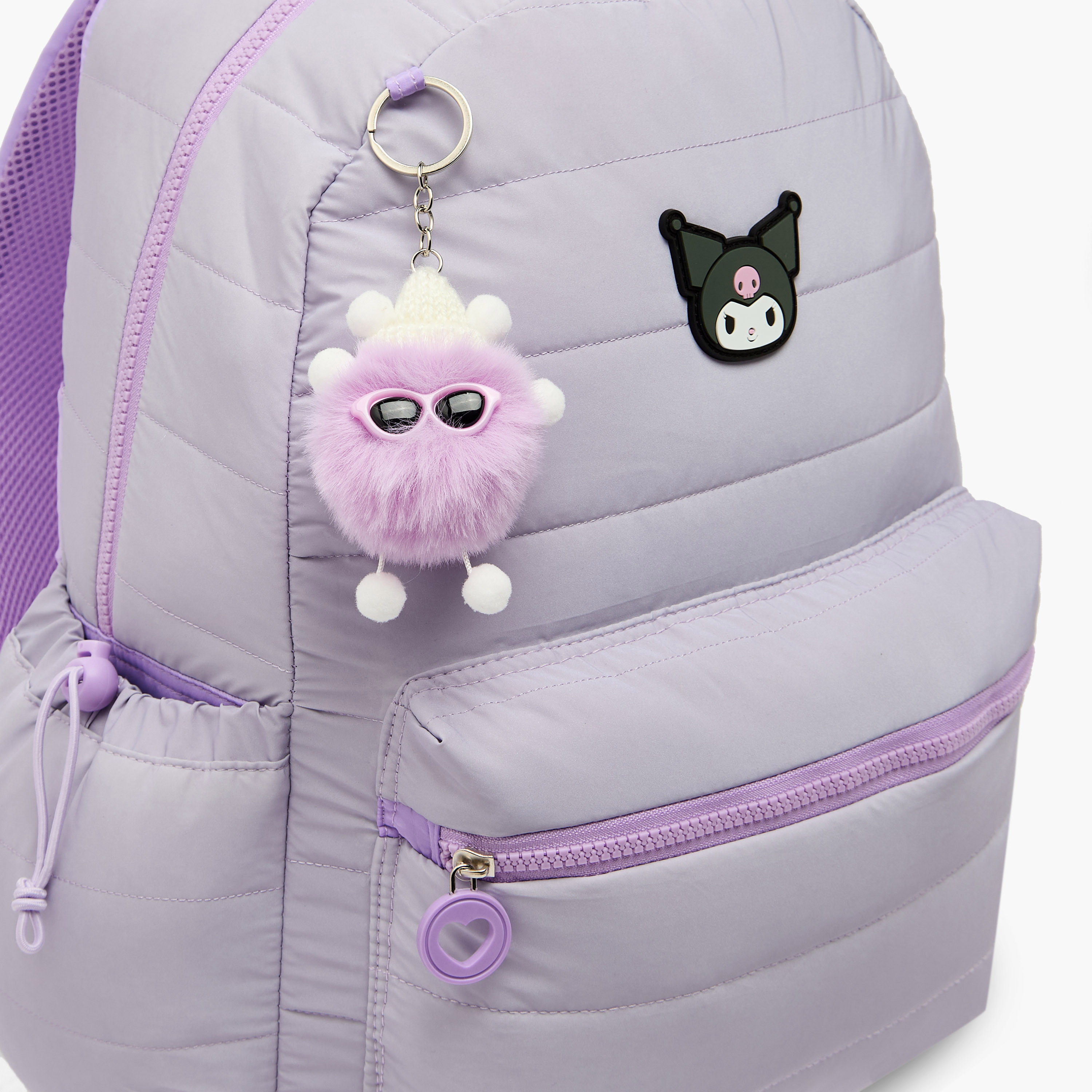 Sanrio Kuromi Print Trolley Bag for Girls 8-12 Years with Padded Straps - 18 inches-school-bagsandbackpacks-trolleybags-image-7