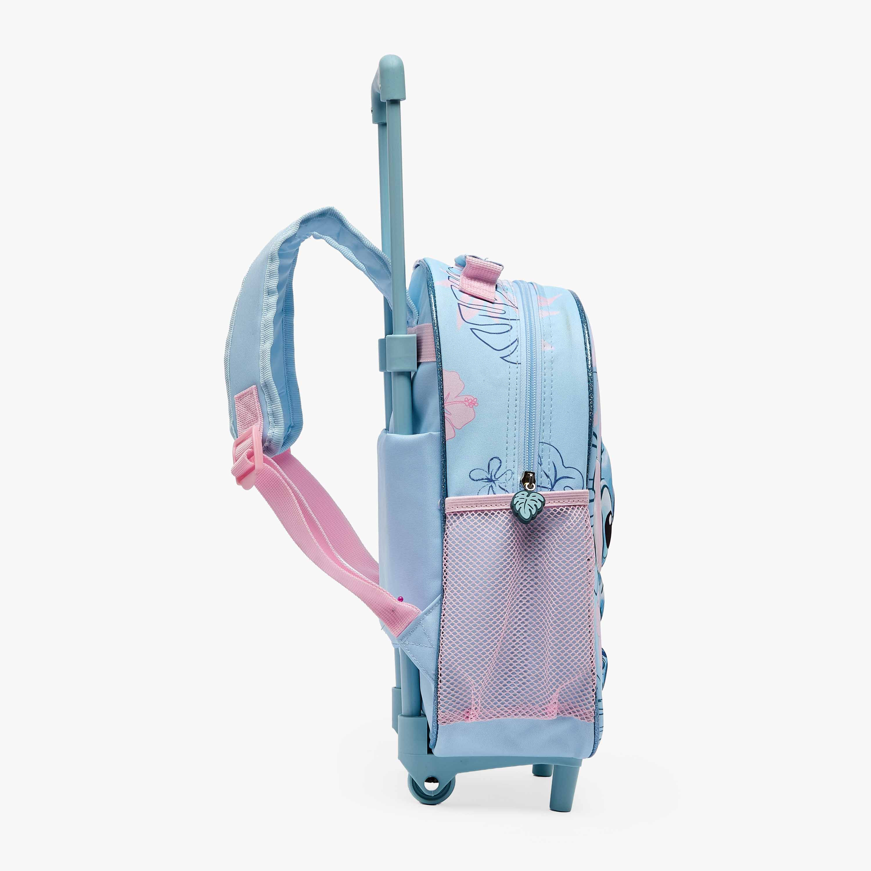 طقم شنطة ترولي مدرسية وشنطة غداء بطبعات ستيتش للبنات بعمر 2-5 سنوات من ديزني-school-bagsandbackpacks-trolleybags-image-10