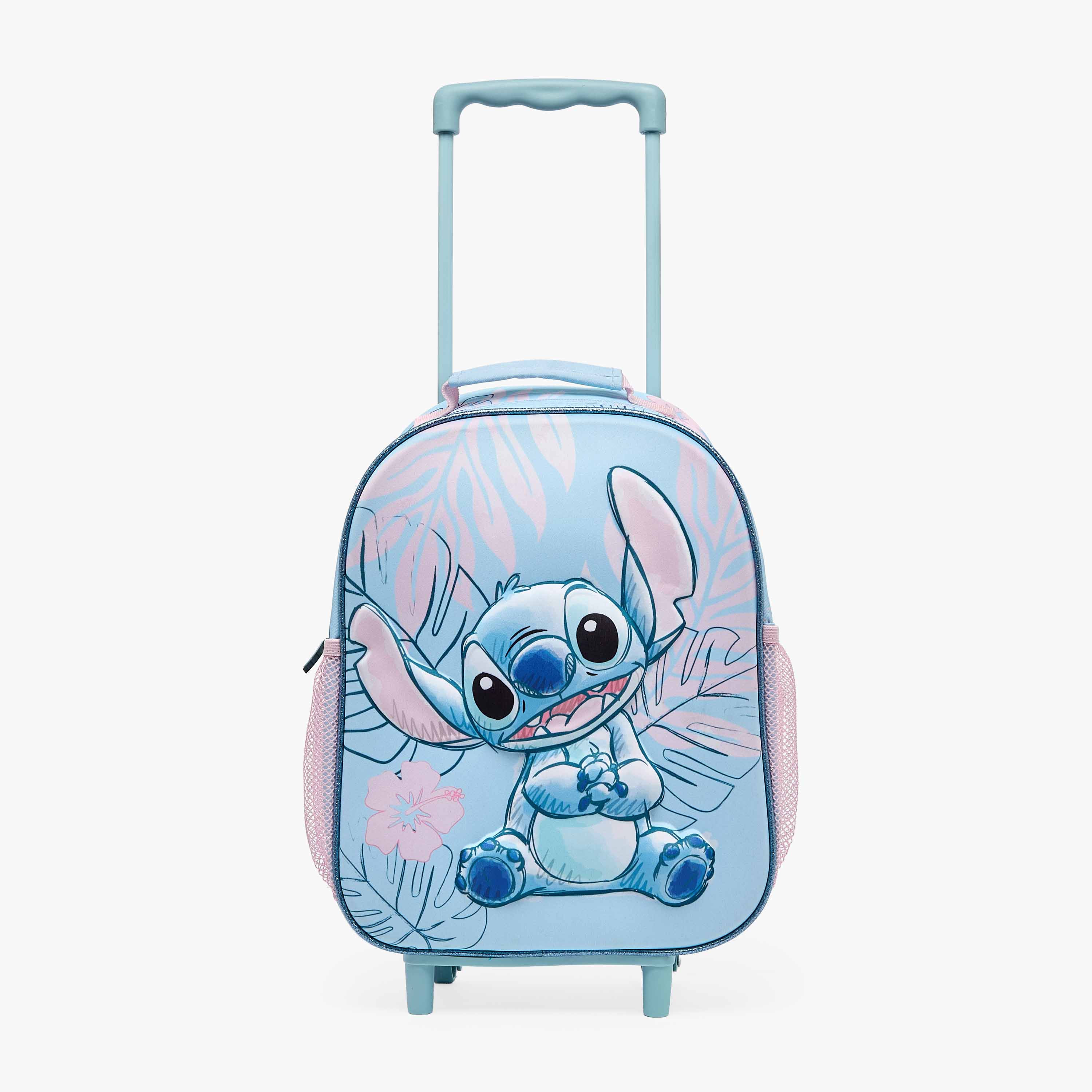 طقم شنطة ترولي مدرسية وشنطة غداء بطبعات ستيتش للبنات بعمر 2-5 سنوات من ديزني-school-bagsandbackpacks-trolleybags-image-5