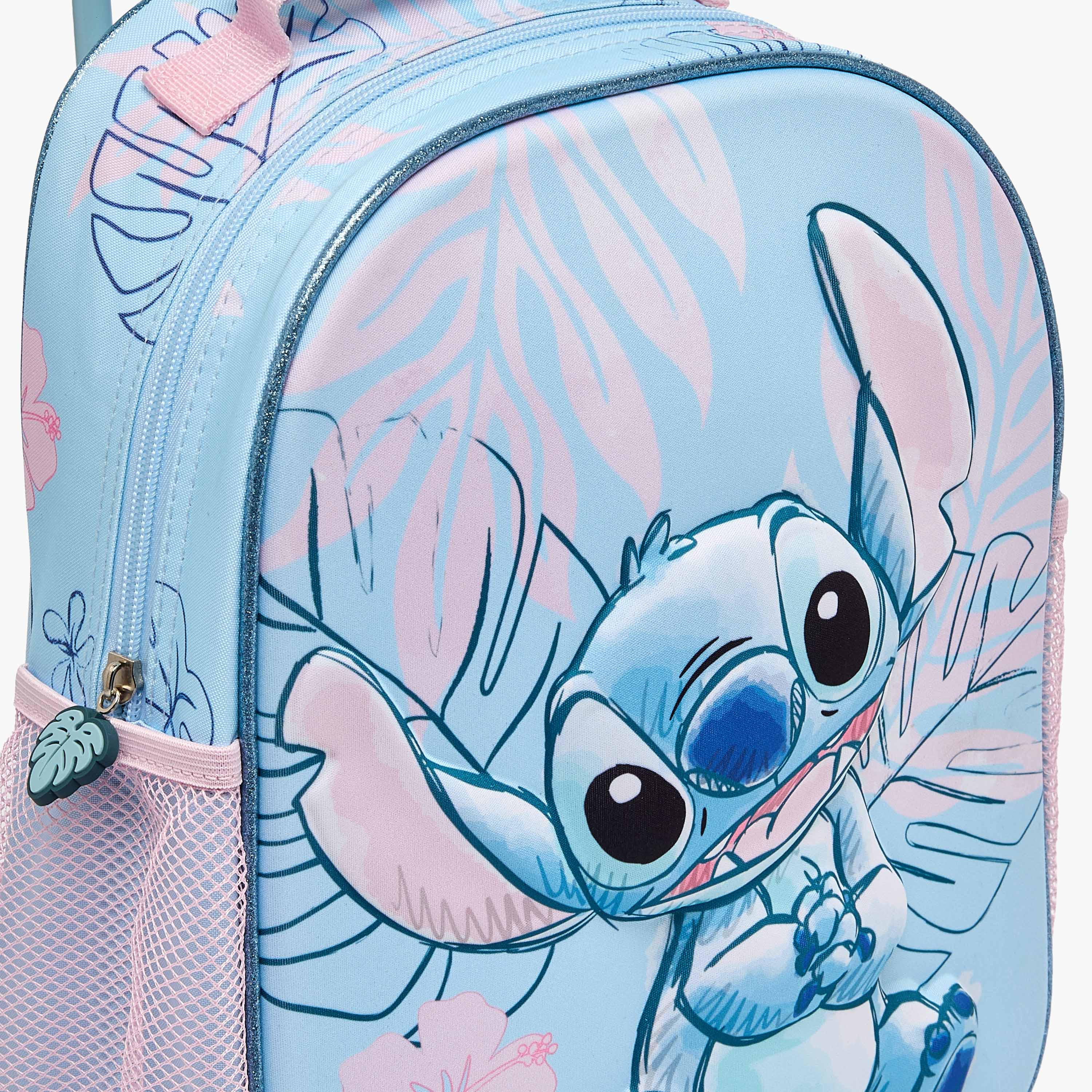 طقم شنطة ترولي مدرسية وشنطة غداء بطبعات ستيتش للبنات بعمر 2-5 سنوات من ديزني-school-bagsandbackpacks-trolleybags-image-7