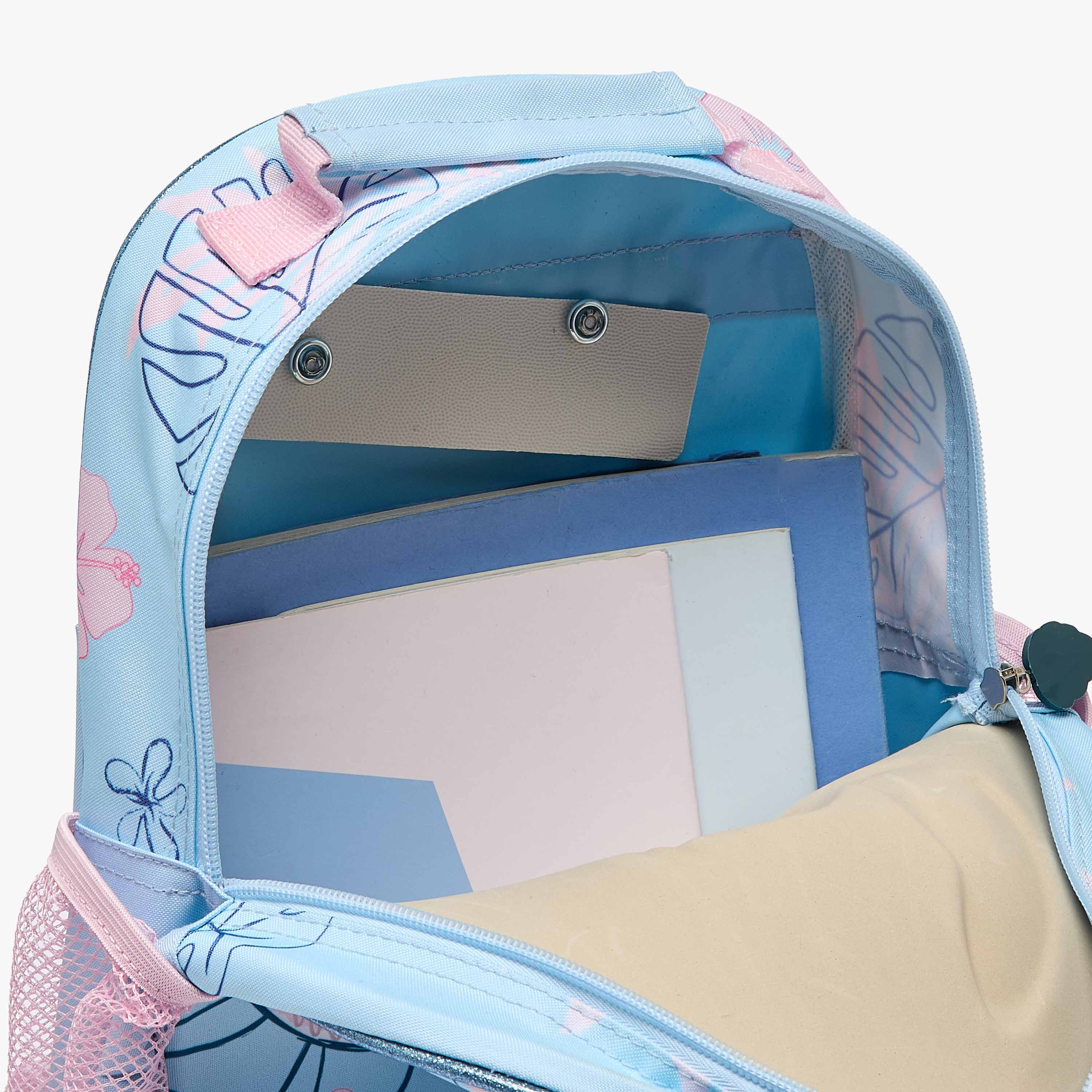 طقم شنطة ترولي مدرسية وشنطة غداء بطبعات ستيتش للبنات بعمر 2-5 سنوات من ديزني-school-bagsandbackpacks-trolleybags-image-8