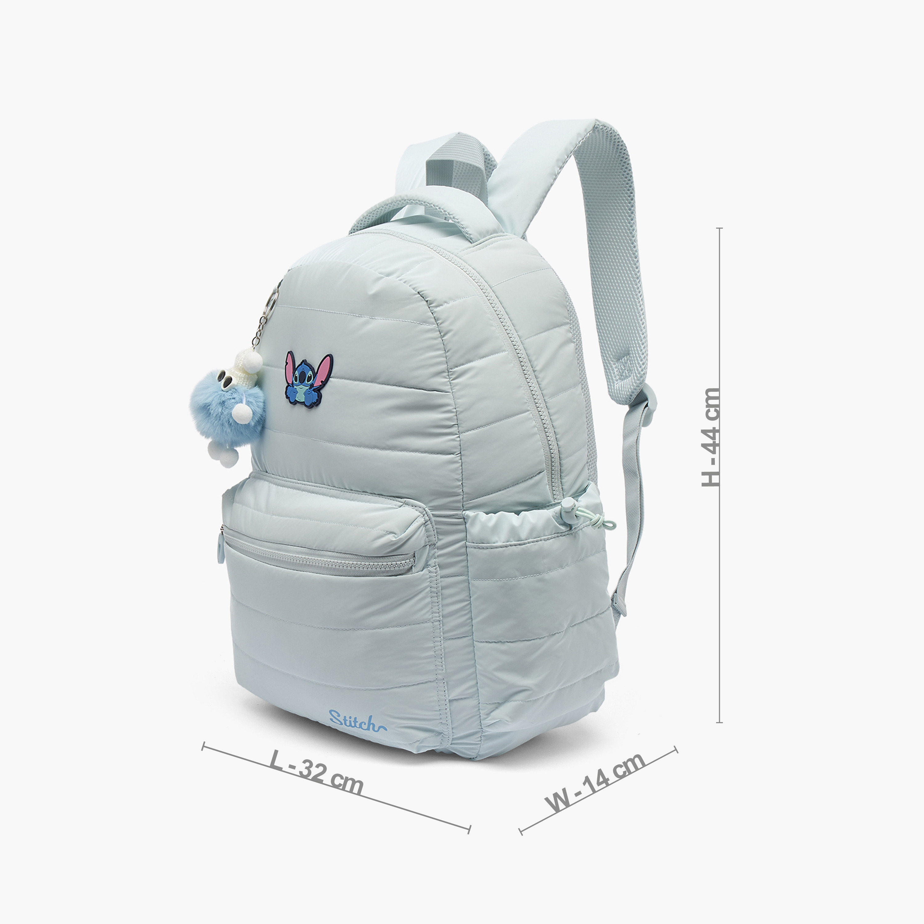 شنطة ظهر بطبعات ستيتش للبنات بعمر 8 إلى 12 سنة مع أحزمة مبطنة من ديزني  - 17 بوصة-school-bagsandbackpacks-backpacks-image-6