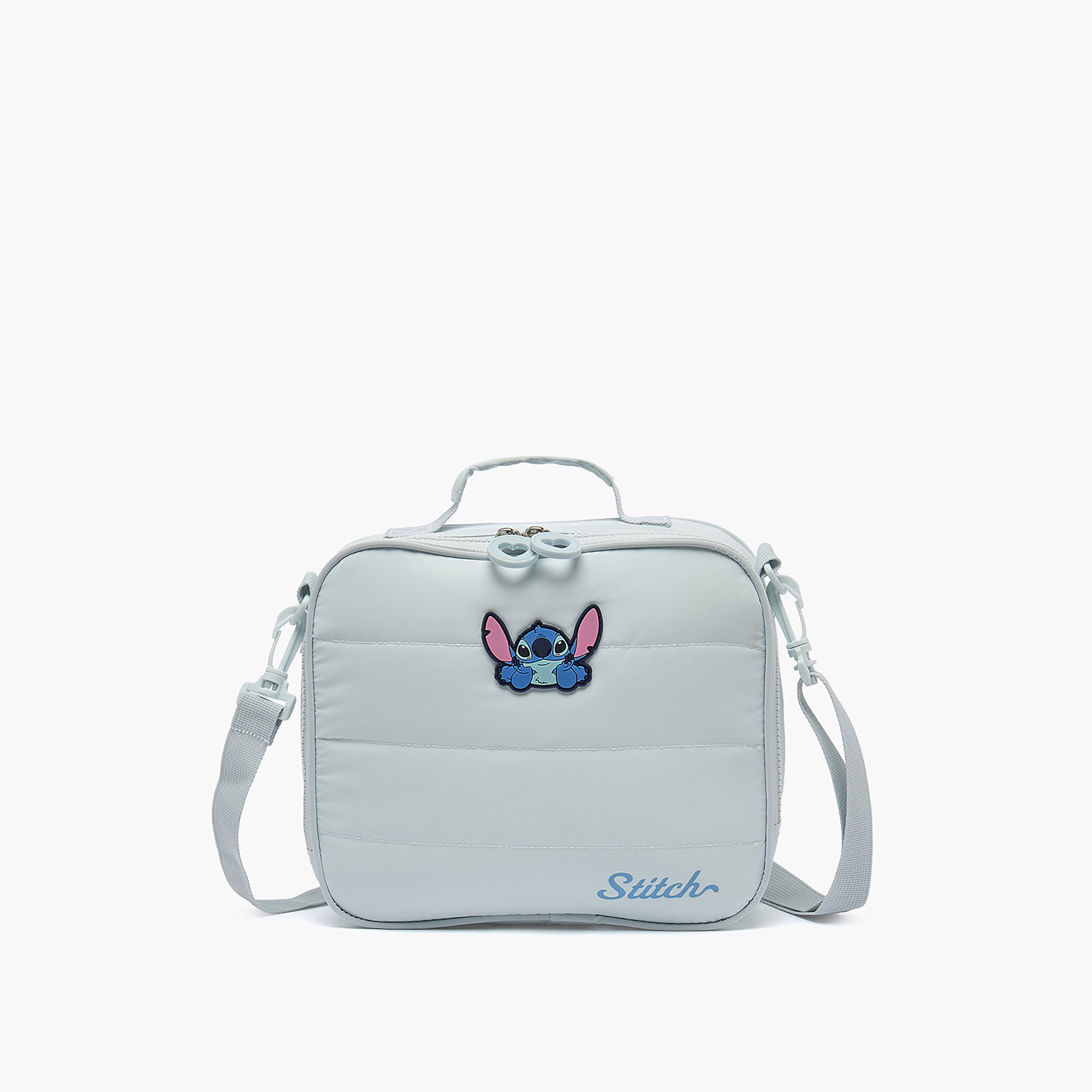 Disney Stitch Print Lunch Bag for Girls 8-12 Years with Zip Closure-school-lunchessentials-lunchbags-image-1