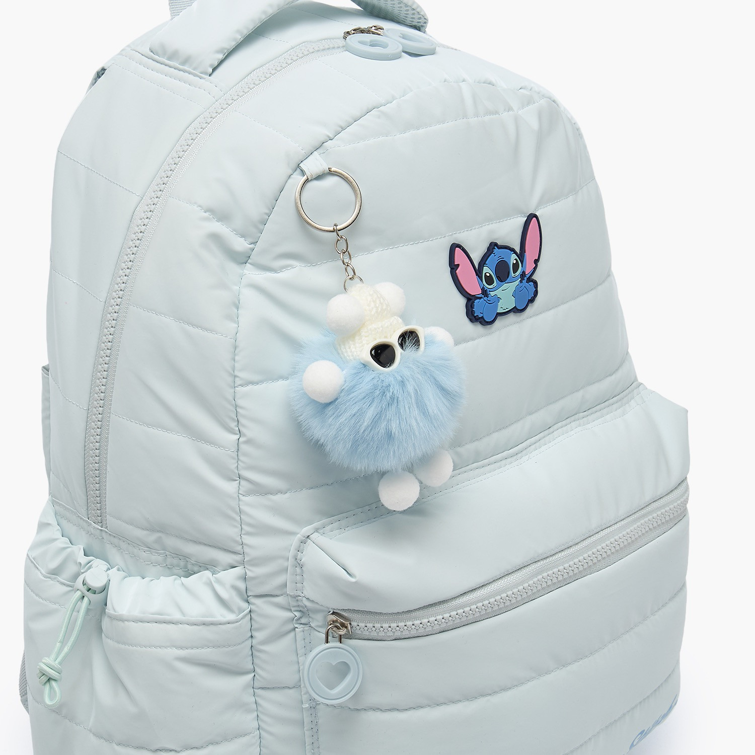 شنطة ترولي بقسم لابتوب وطبعات ستيتش للبنات بعمر 8-12 سنة من ديزني - 18 بوصة-school-bagsandbackpacks-trolleybags-image-4