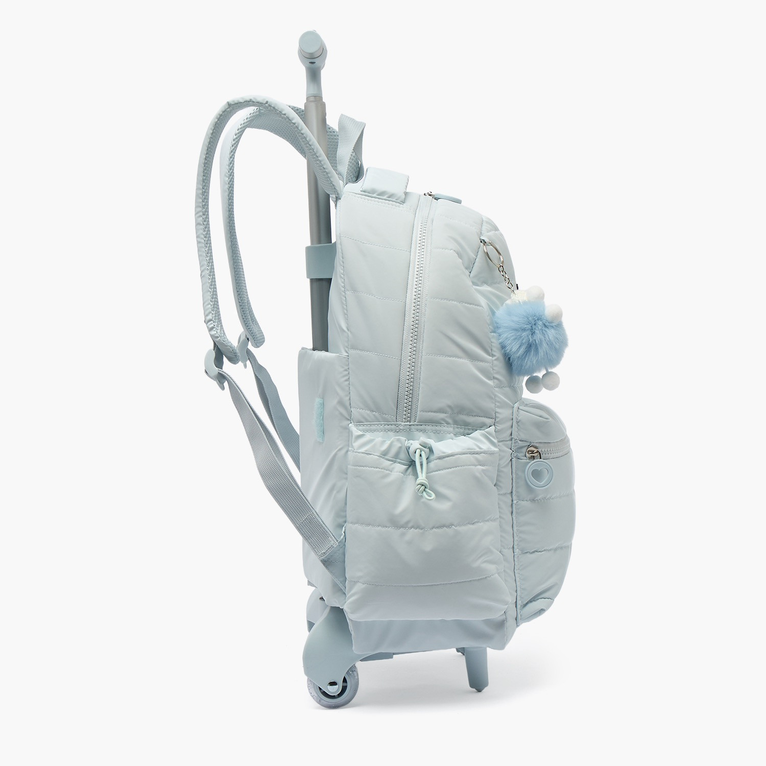 شنطة ترولي بقسم لابتوب وطبعات ستيتش للبنات بعمر 8-12 سنة من ديزني - 18 بوصة-school-bagsandbackpacks-trolleybags-image-8