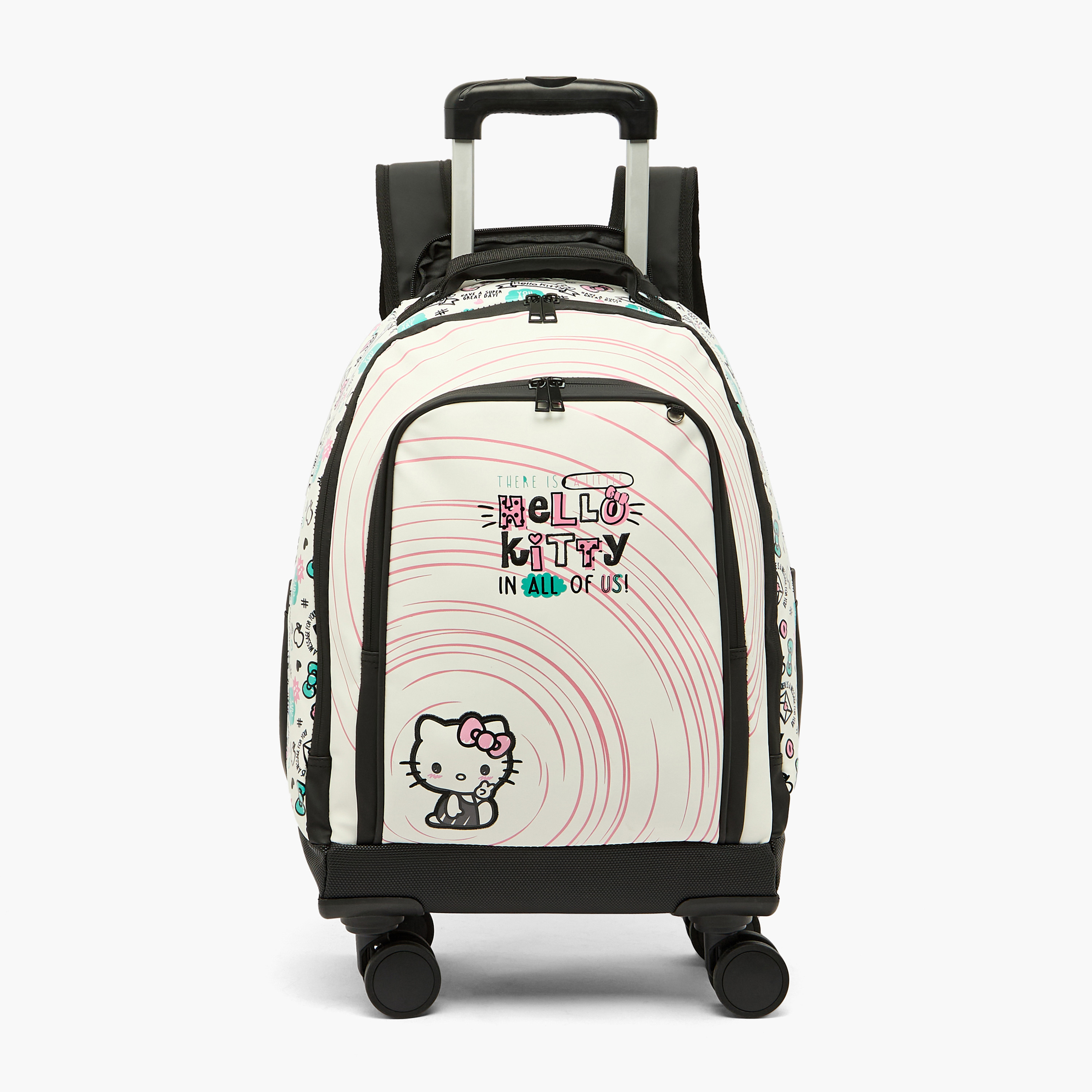Sanrio Hello Kitty Print Trolley Bag for Girls 8-12 Years Retractable Handle - 16 inches-school-bagsandbackpacks-trolleybags-image-1