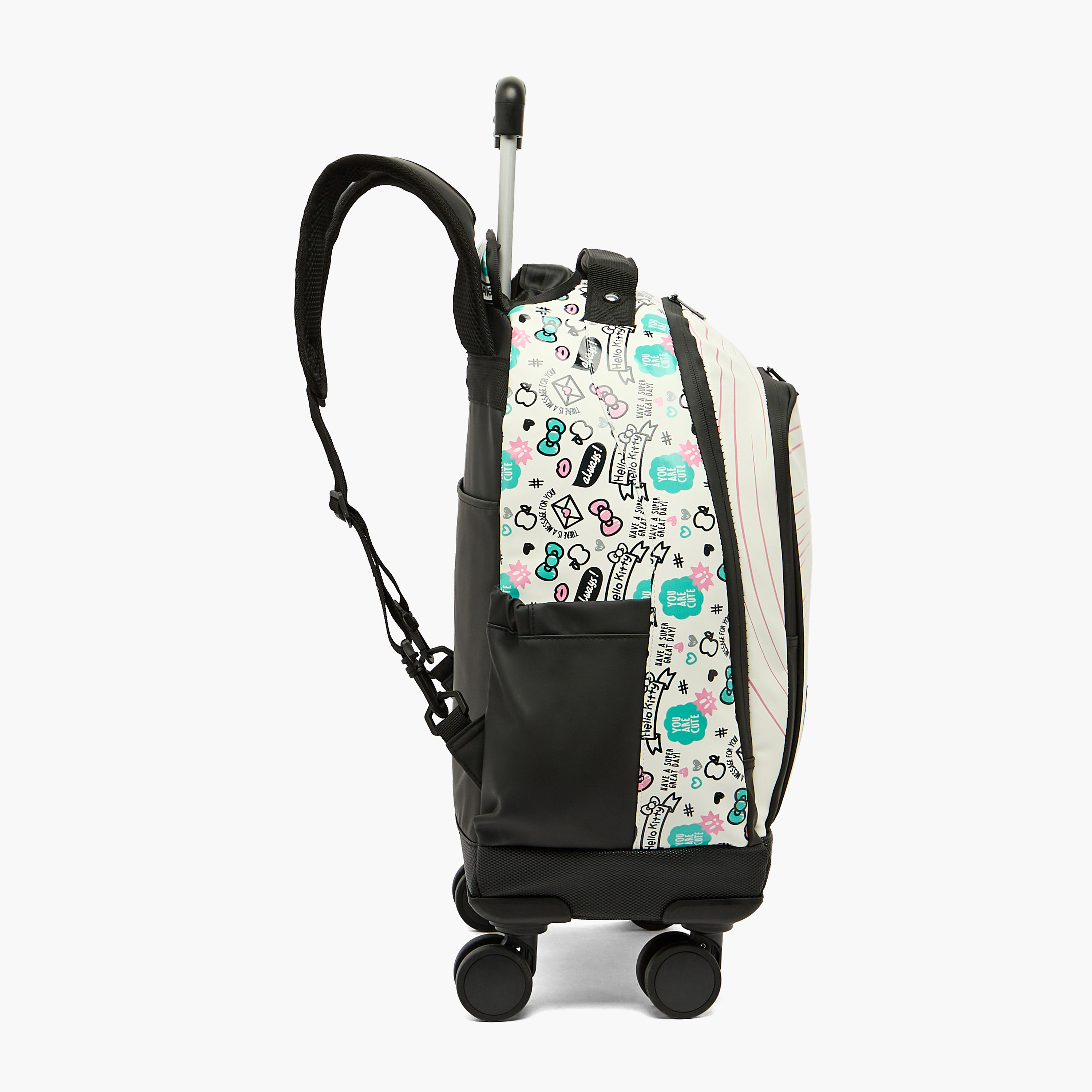 Sanrio Hello Kitty Print Trolley Bag for Girls 8-12 Years Retractable Handle - 16 inches-school-bagsandbackpacks-trolleybags-image-9