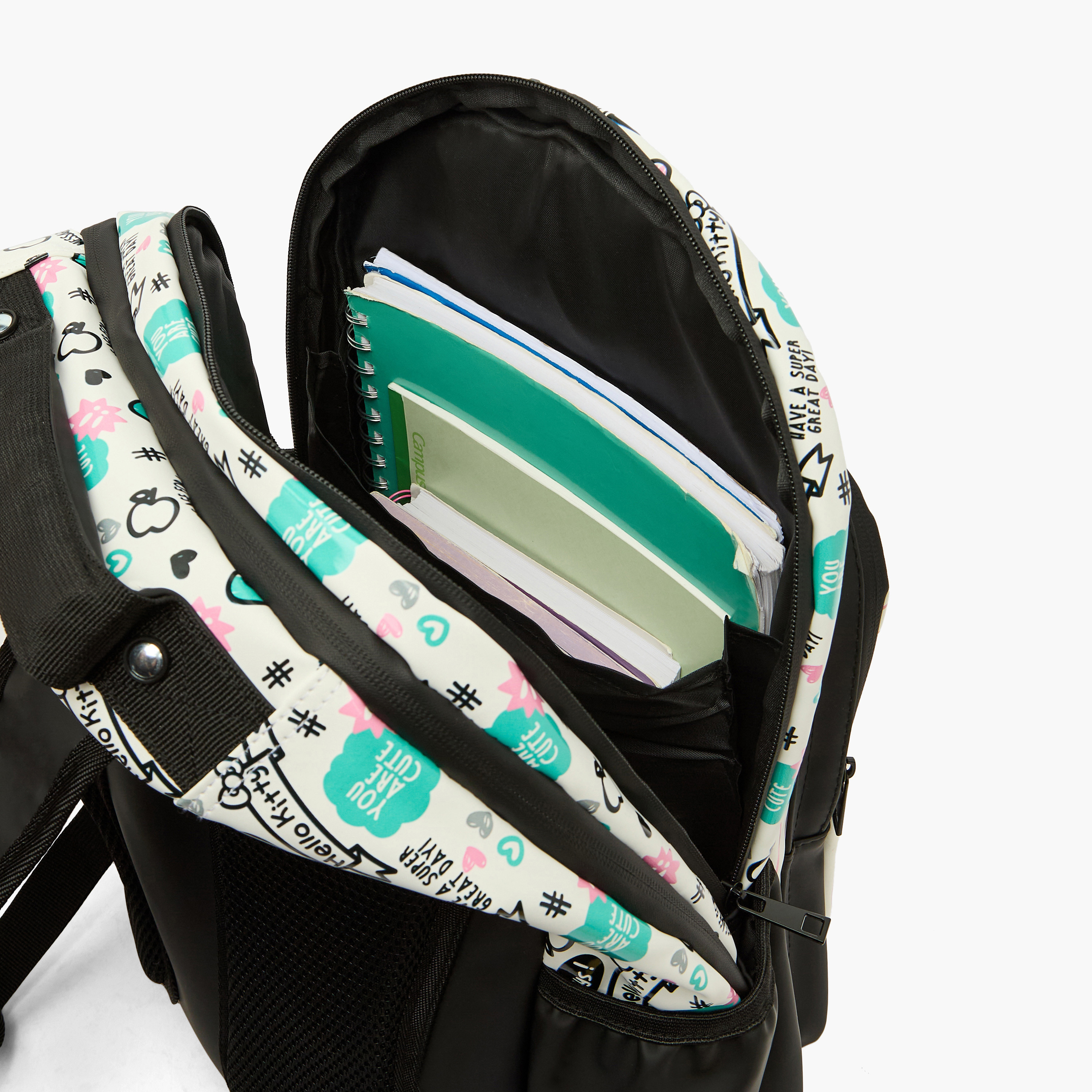 Sanrio Hello Kitty Print Backpack for Girls 8-12 Years with Laptop Compartment - 17 inches-school-bagsandbackpacks-backpacks-image-7