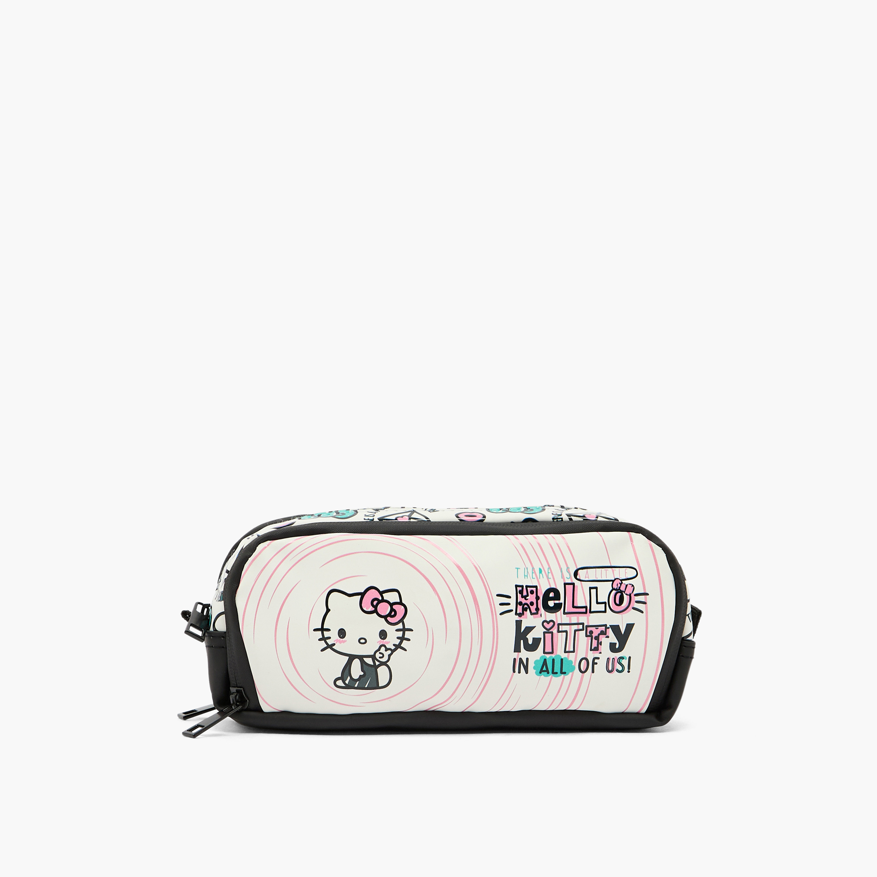 Sanrio Hello Kitty Print Pencil Pouch with 3 Compartments-school-stationery-pencilcases-image-1