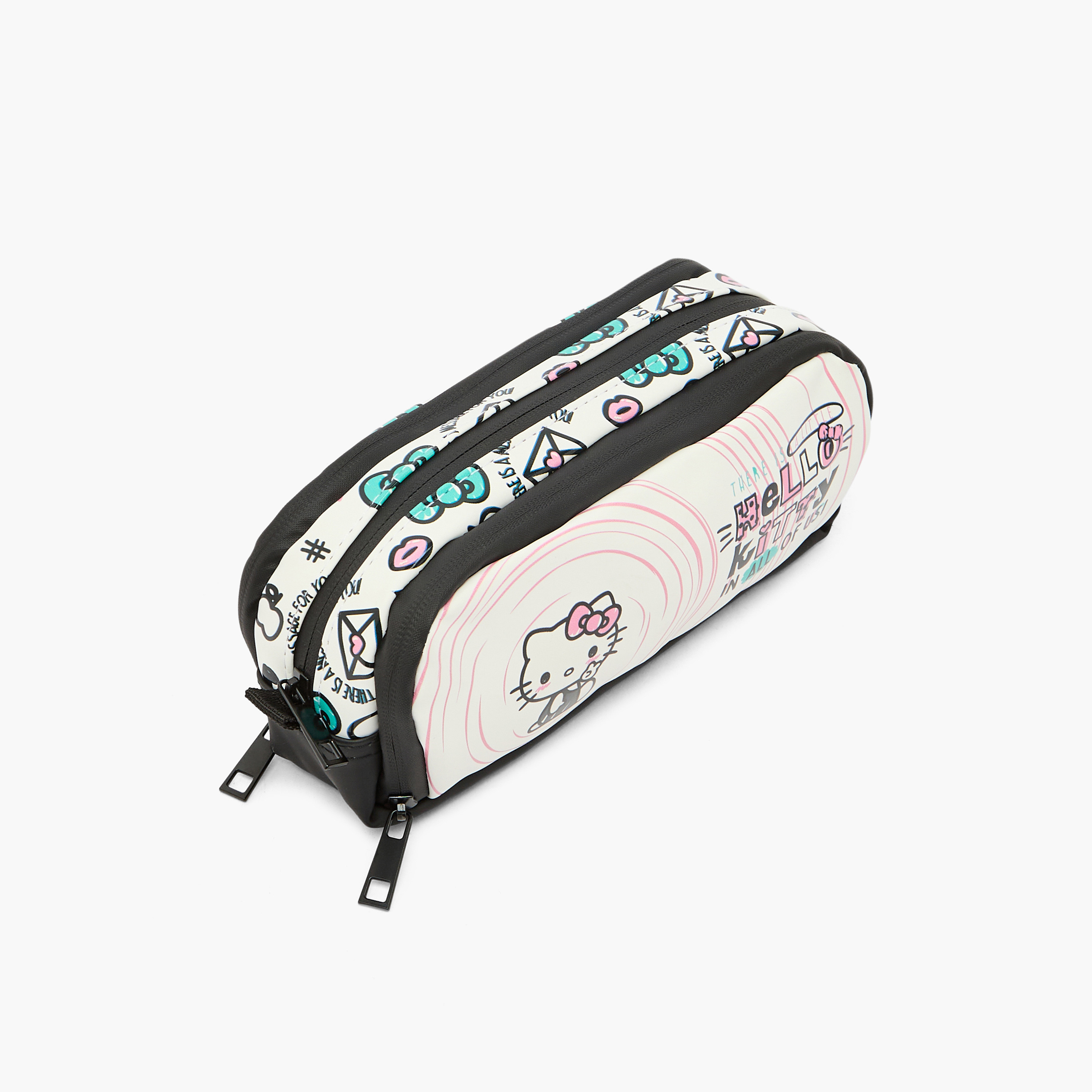 Sanrio Hello Kitty Print Pencil Pouch with 3 Compartments-school-stationery-pencilcases-image-2