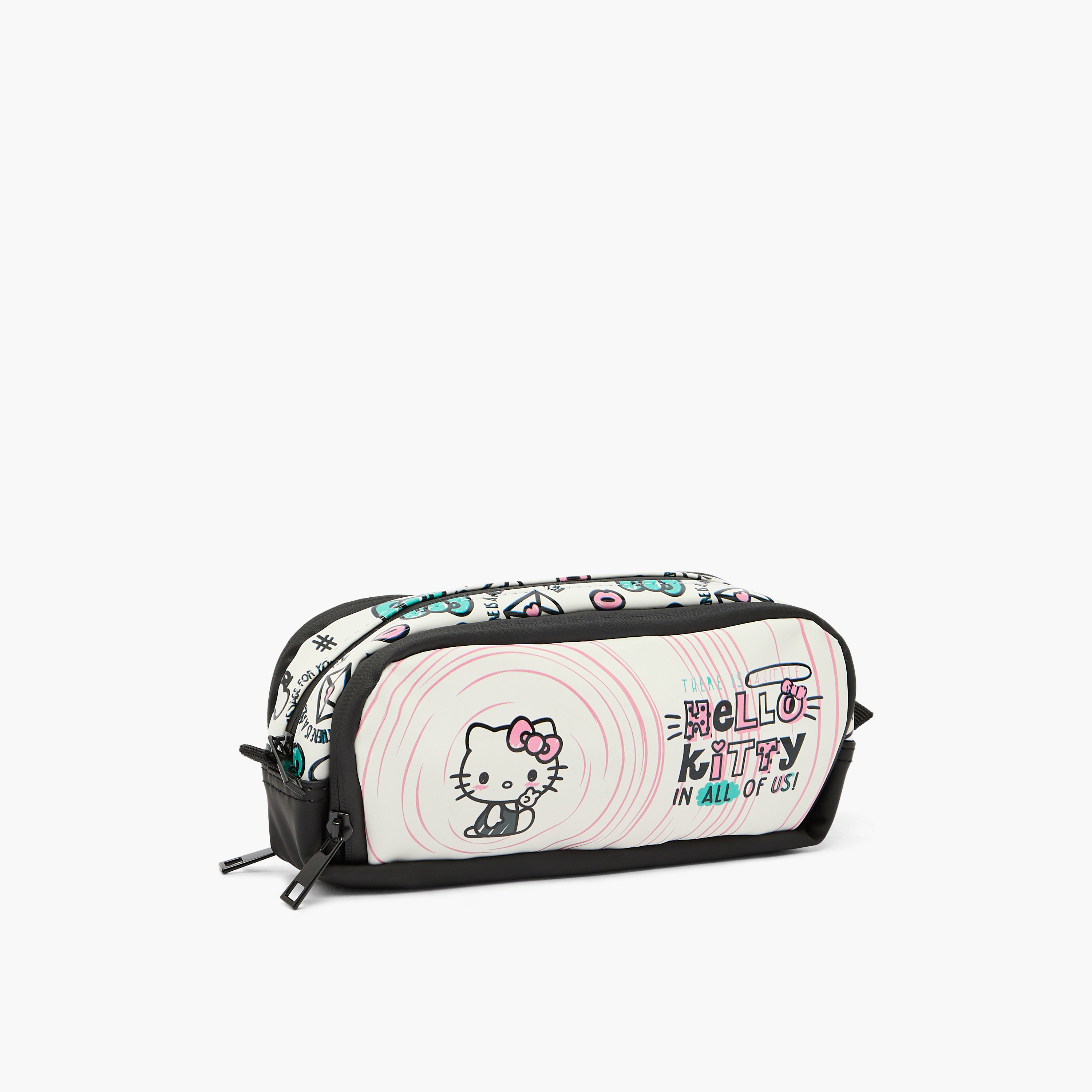 Sanrio Hello Kitty Print Pencil Pouch with 3 Compartments-school-stationery-pencilcases-image-3