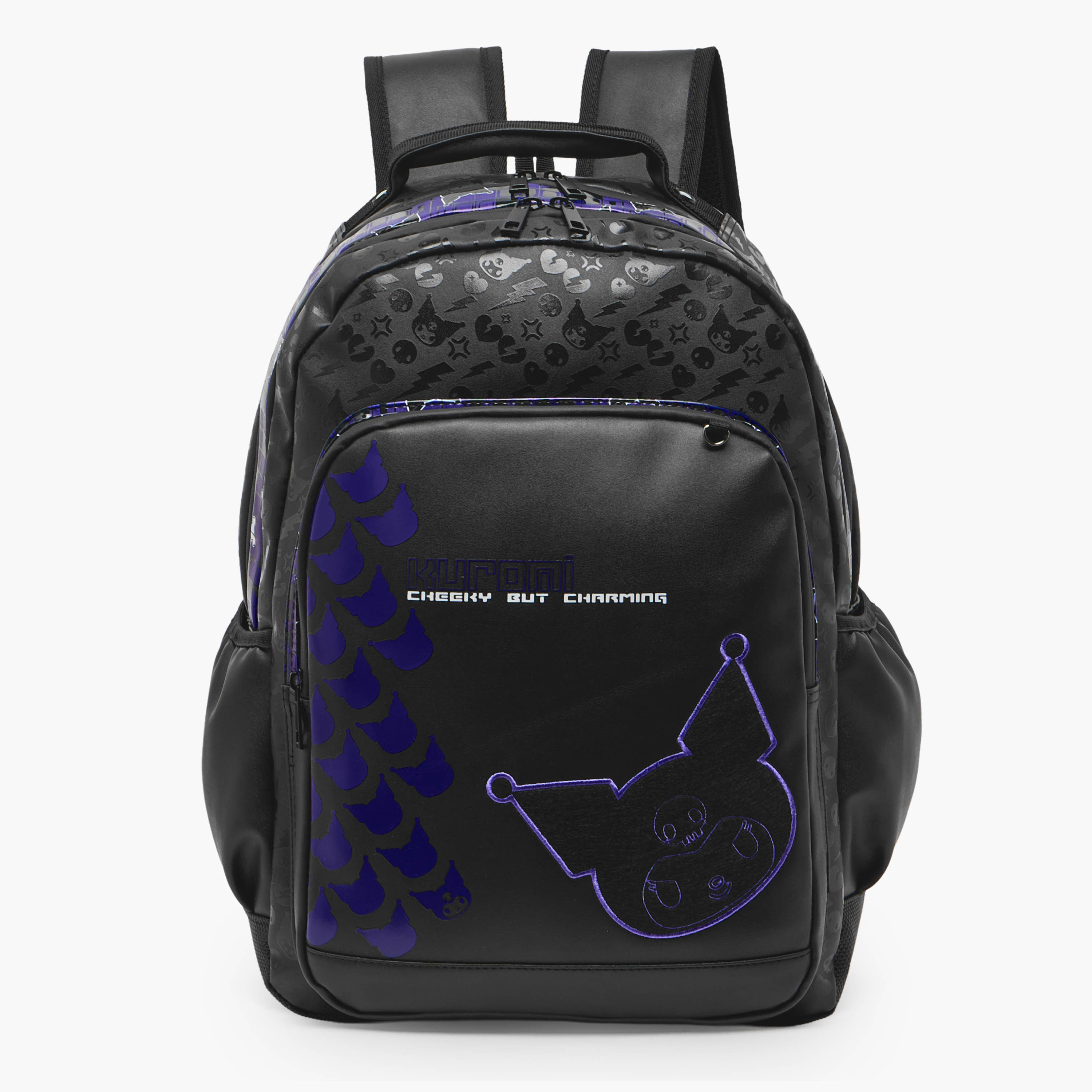 Sanrio Kuromi Print Backpack for Boys 8-12 Years with Padded Straps - 17 inches-school-bagsandbackpacks-backpacks-image-1