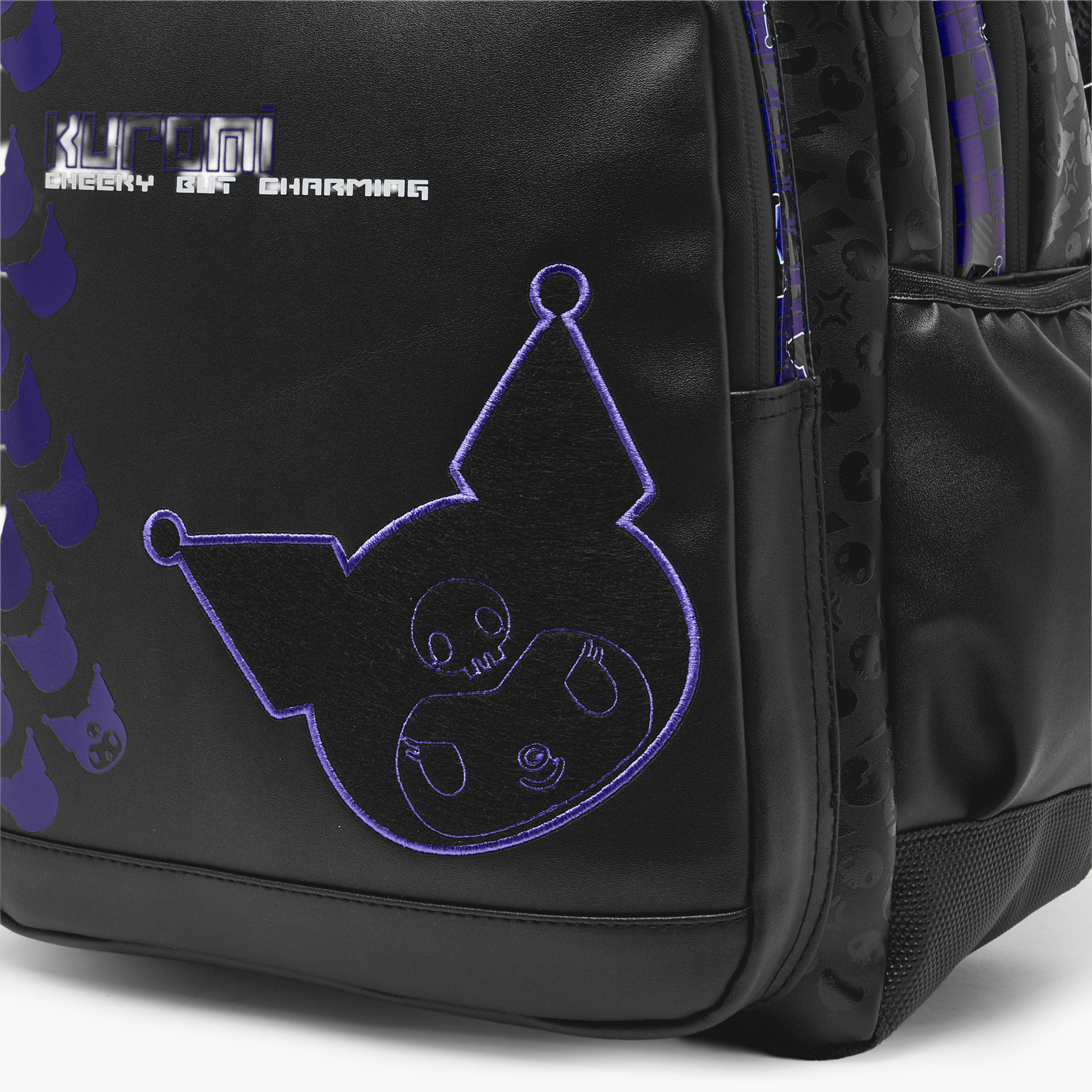 Sanrio Kuromi Print Backpack for Boys 8-12 Years with Padded Straps - 17 inches-school-bagsandbackpacks-backpacks-image-4