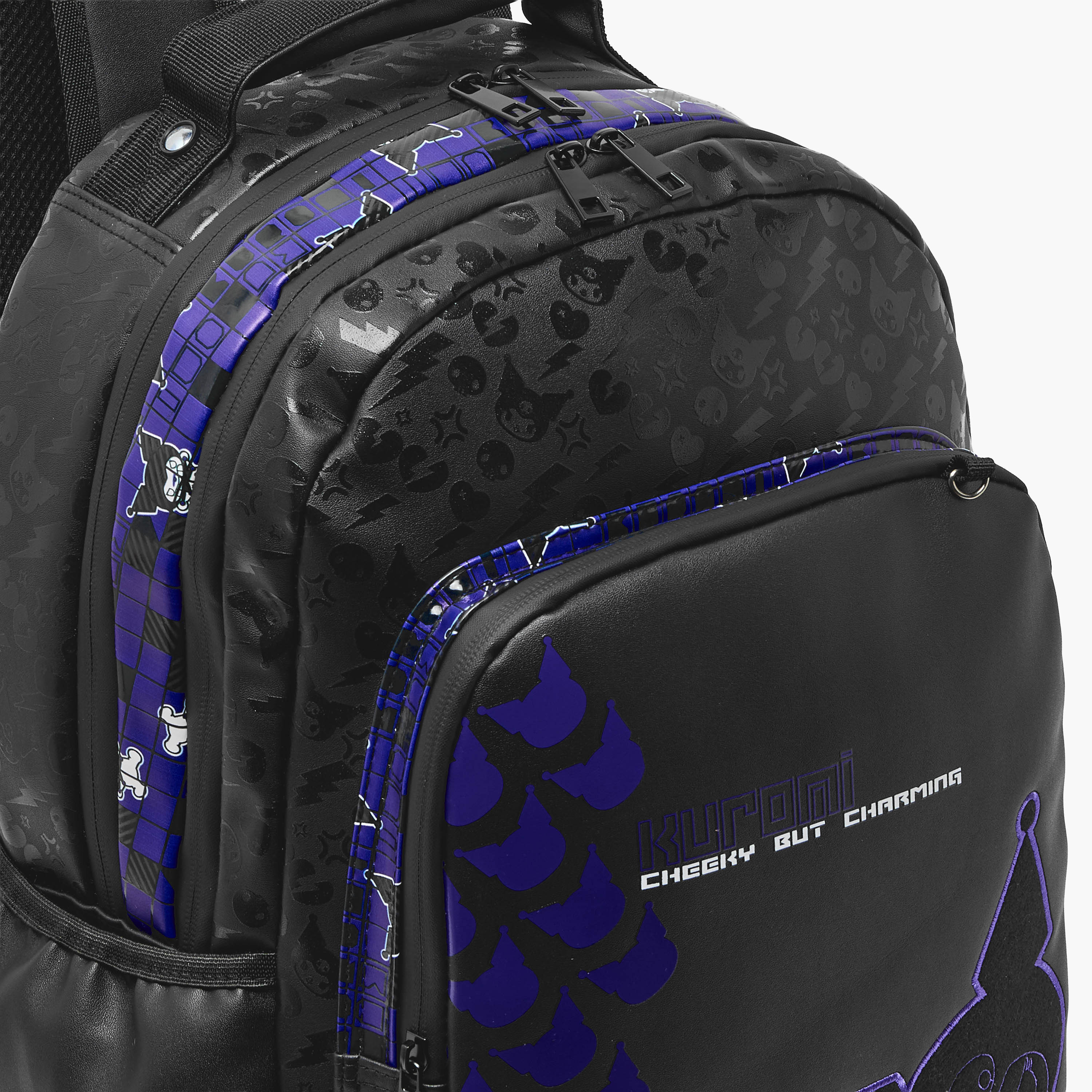 Sanrio Kuromi Print Backpack for Boys 8-12 Years with Padded Straps - 17 inches-school-bagsandbackpacks-backpacks-image-5