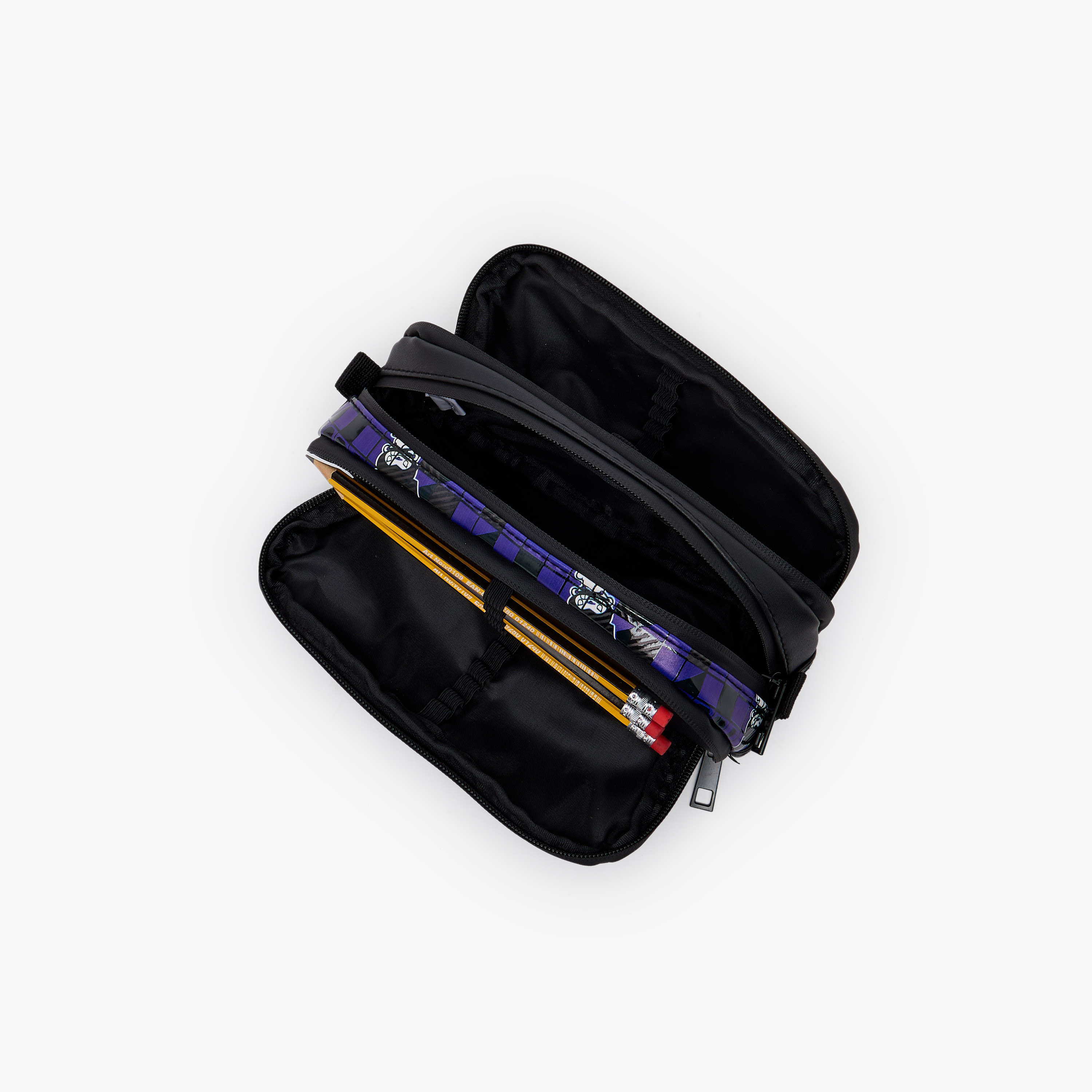 Sanrio Kuromi Print Pencil Pouch with 3 Compartments-school-stationery-pencilcases-image-7