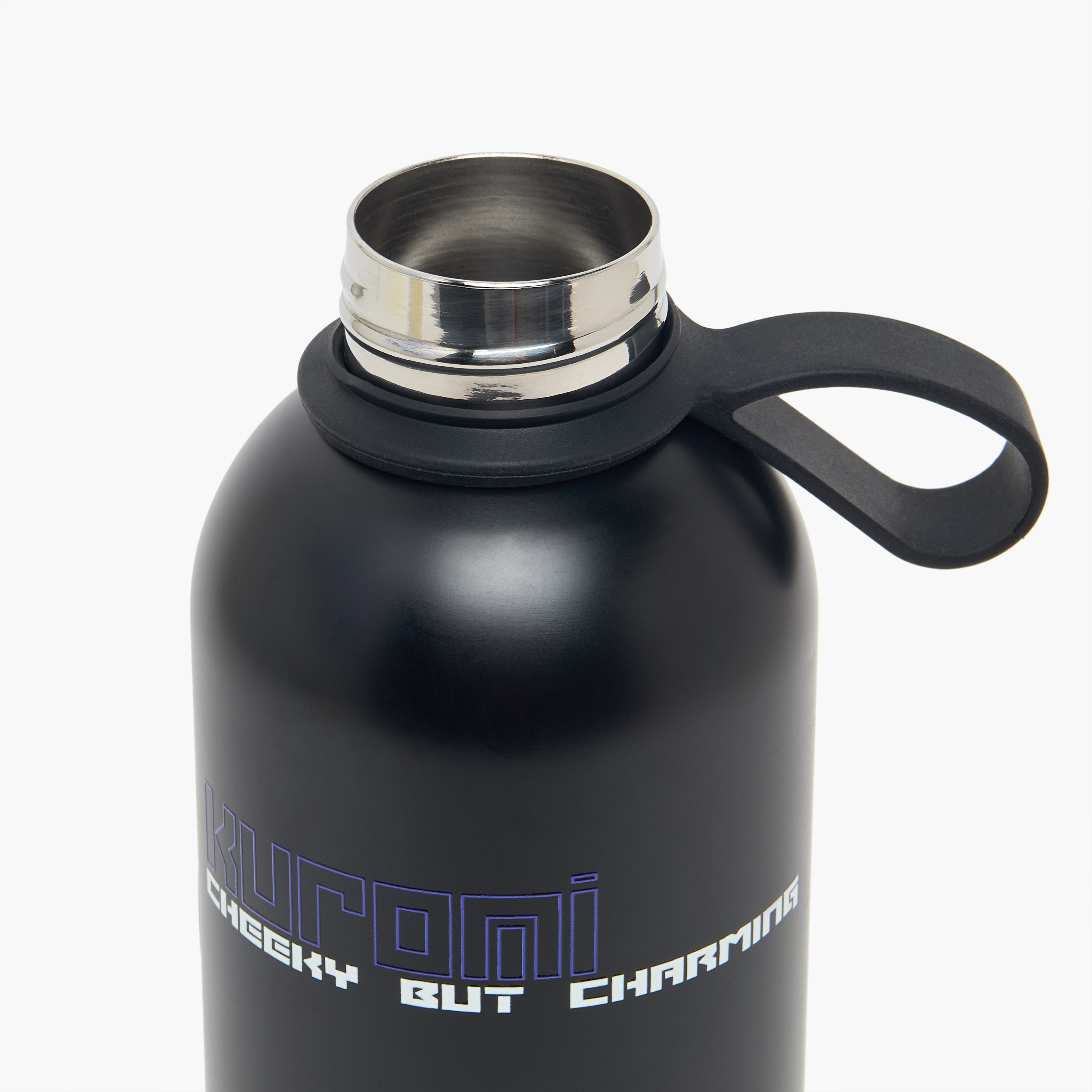 قارورة مياه ستانلس ستيل بطبعات كورومي ومقبض حلقي من سانريو-school-waterbottles-image-4