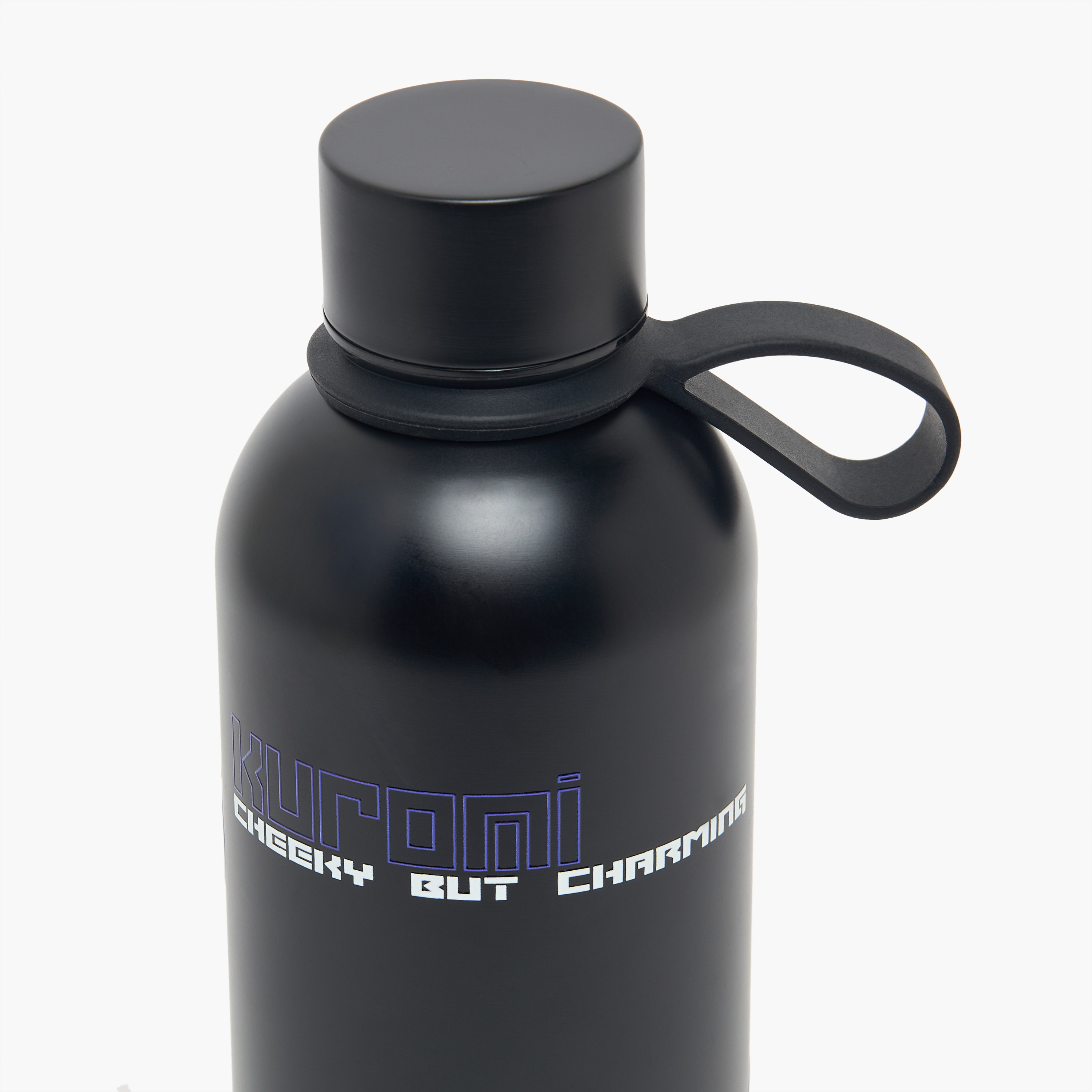 قارورة مياه ستانلس ستيل بطبعات كورومي ومقبض حلقي من سانريو-school-waterbottles-image-5