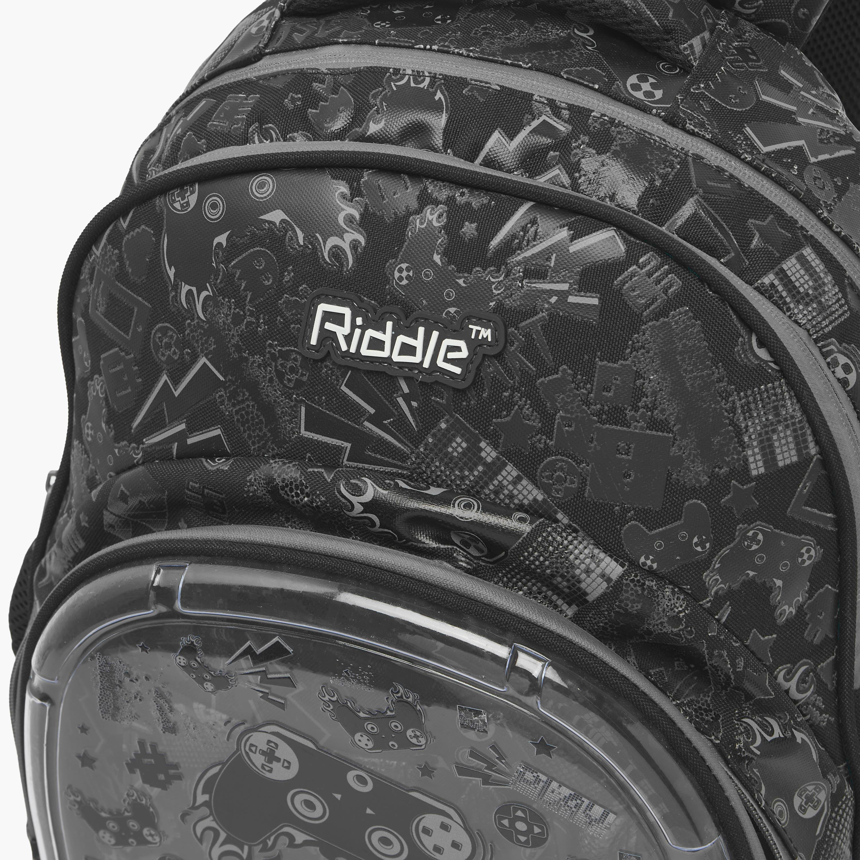Riddle Game Print Backpack for Boys 5-8 Years with Padded Back-school-bagsandbackpacks-backpacks-image-3