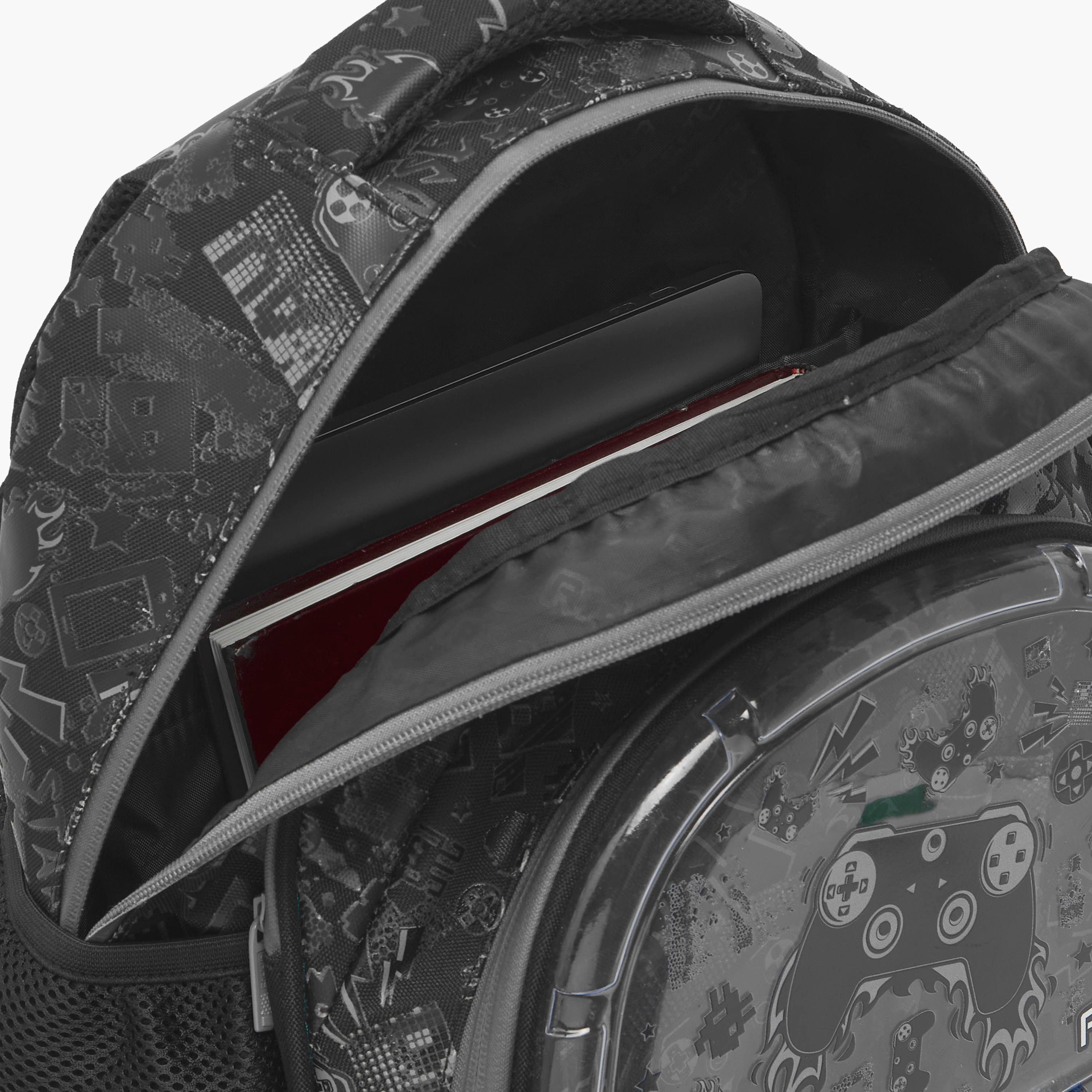Riddle Game Print Backpack for Boys 5-8 Years with Padded Back-school-bagsandbackpacks-backpacks-image-5