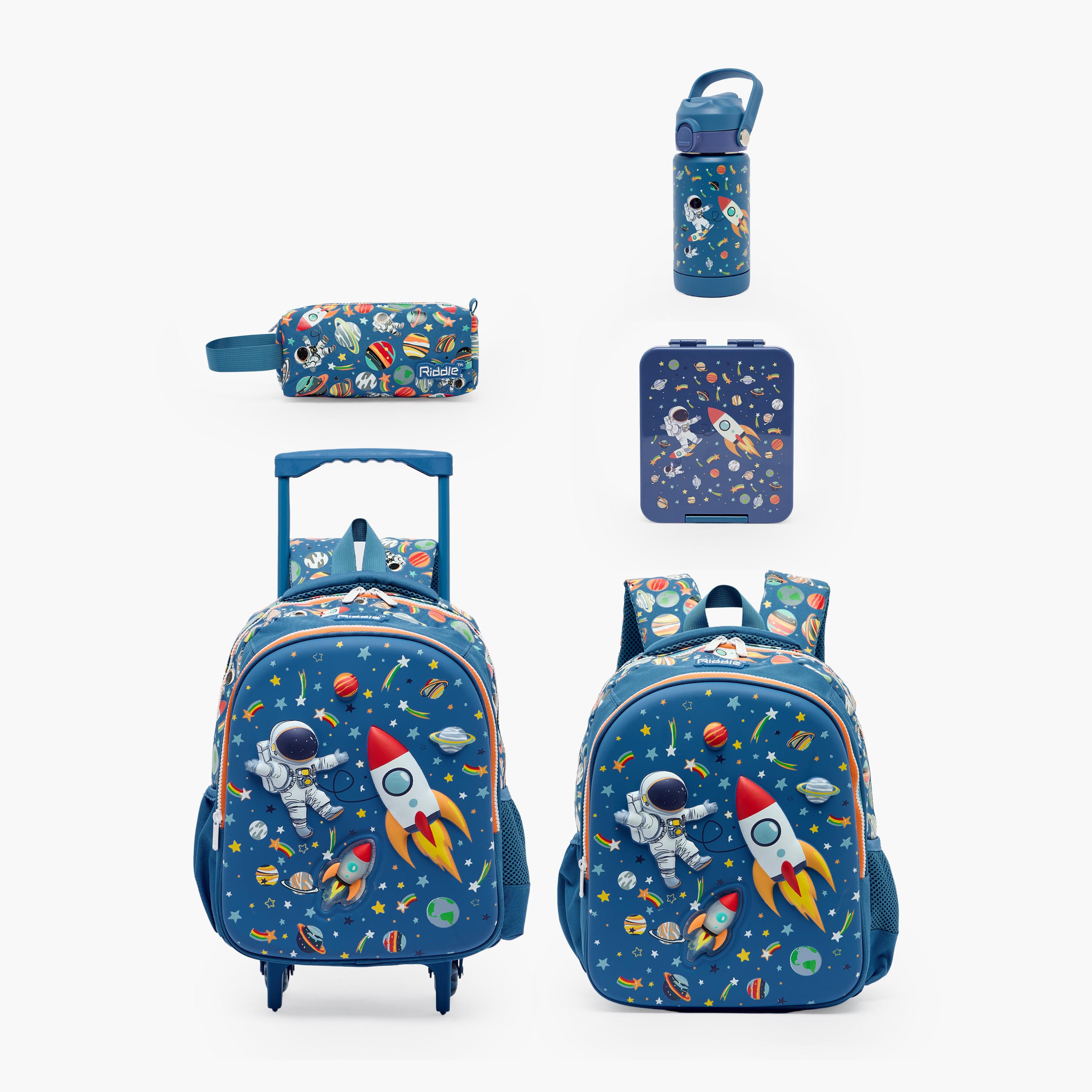 Riddle Astronaut Print Backpack for Boys 3-5 Years with Padded Shoulder Straps-school-bagsandbackpacks-backpacks-image-10