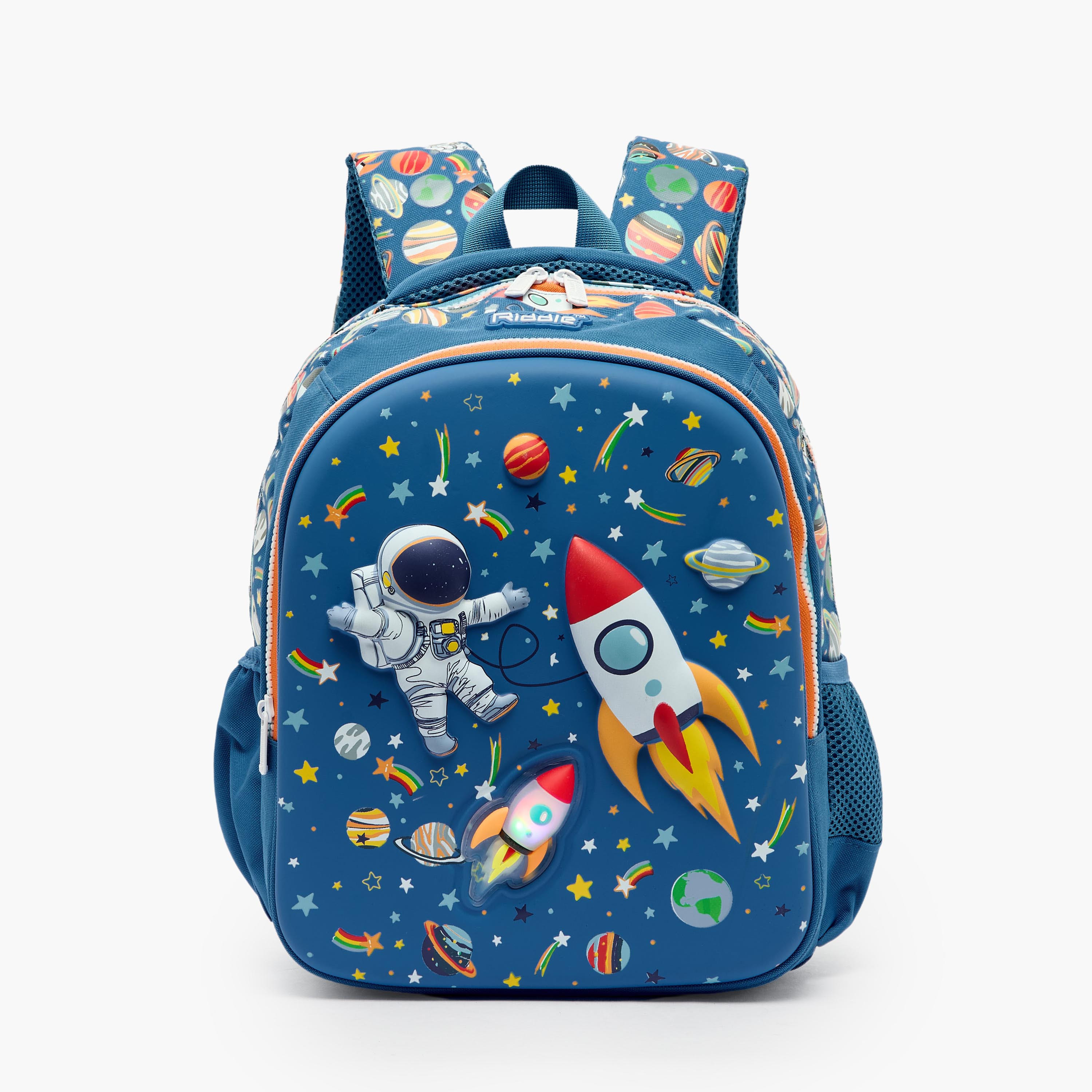Riddle Astronaut Print Backpack for Boys 3-5 Years with Padded Shoulder Straps-school-bagsandbackpacks-backpacks-image-2