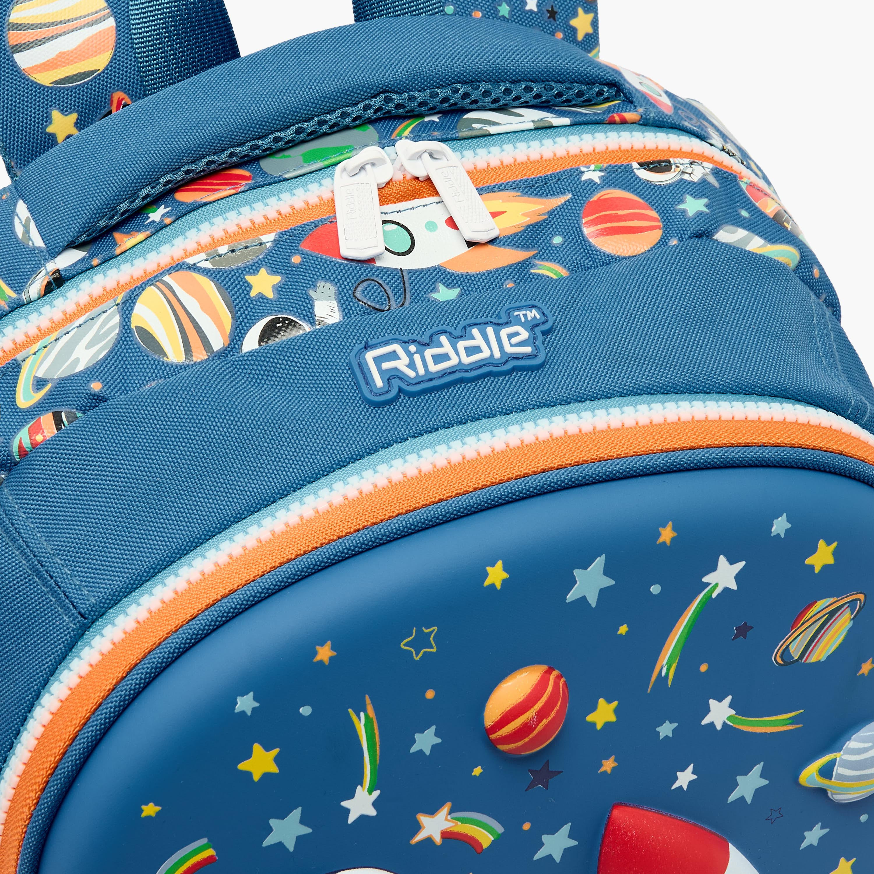 Riddle Astronaut Print Backpack for Boys 3-5 Years with Padded Shoulder Straps-school-bagsandbackpacks-backpacks-image-4