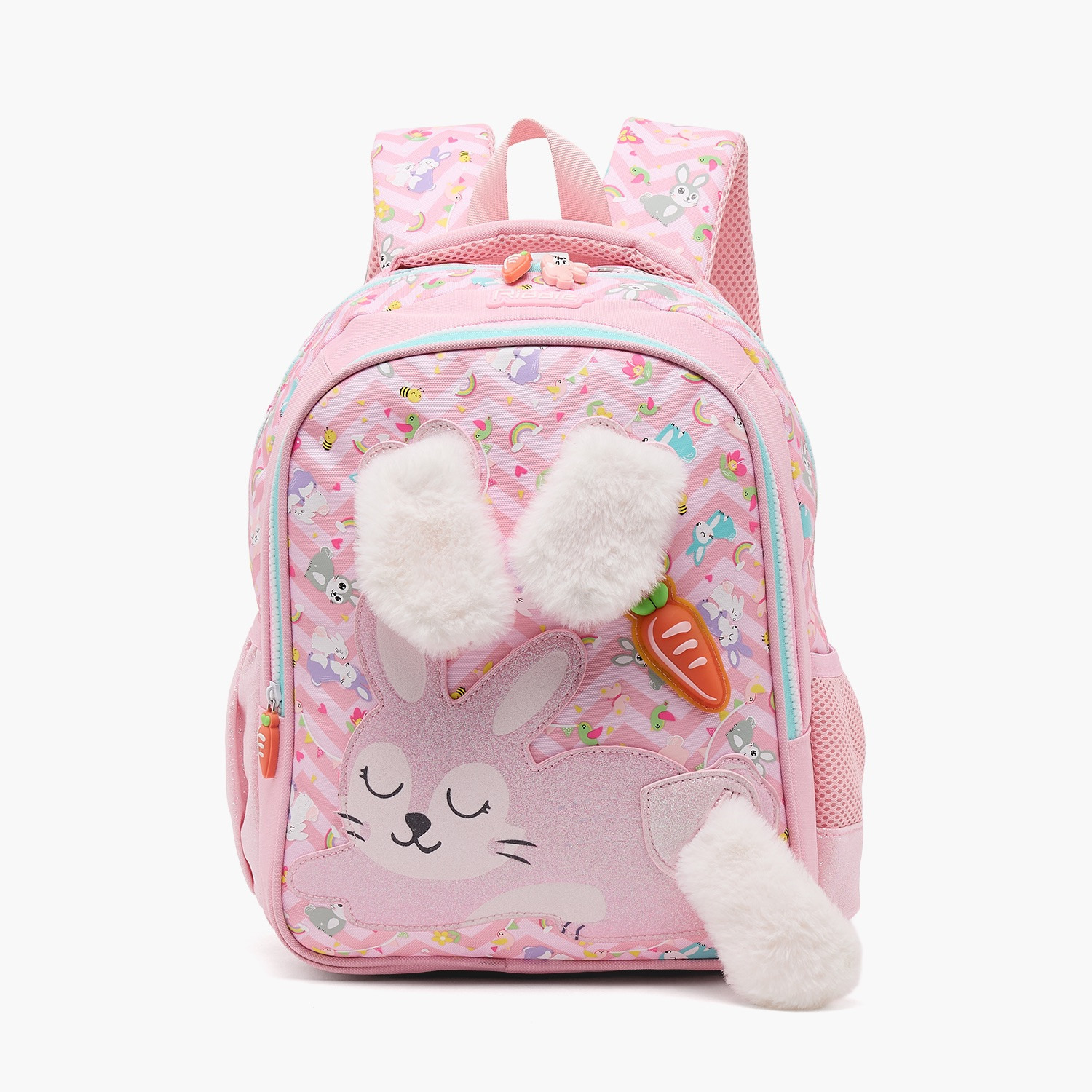 شنطة ظهر بطبعة أرنب للبنات من 3-5 سنوات مع أحزمة مبطنة من ريدل-school-bagsandbackpacks-backpacks-image-1
