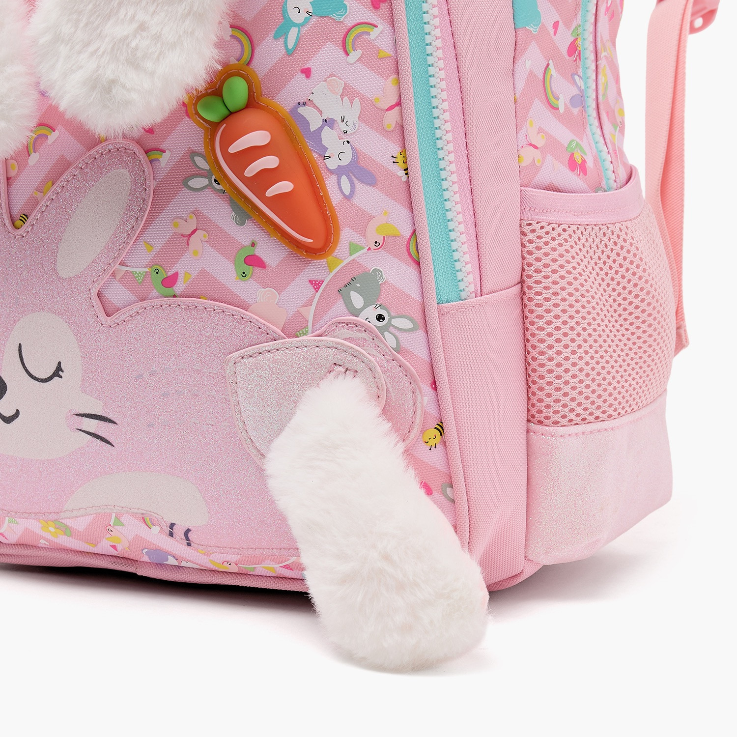 شنطة ظهر بطبعة أرنب للبنات من 3-5 سنوات مع أحزمة مبطنة من ريدل-school-bagsandbackpacks-backpacks-image-4