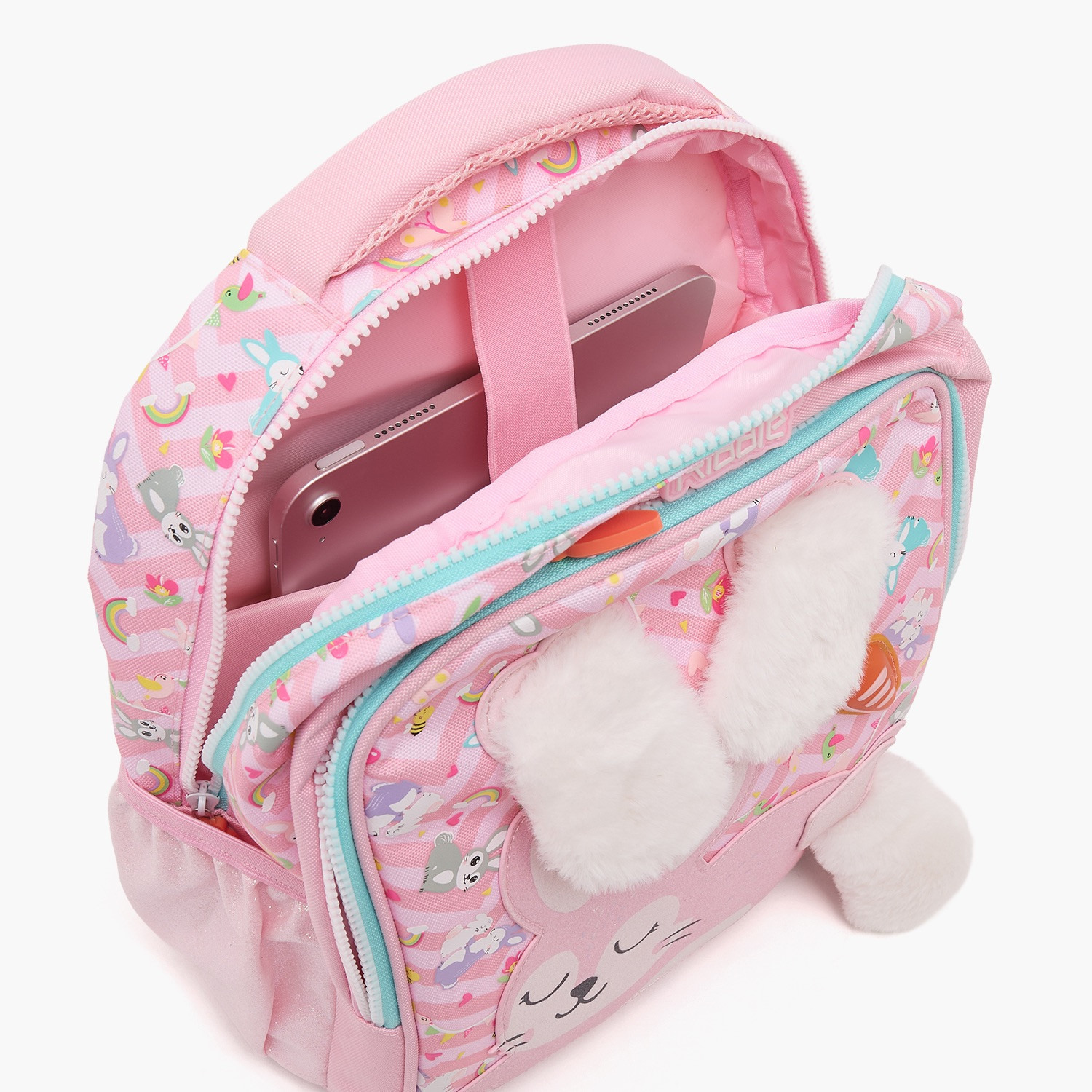 شنطة ظهر بطبعة أرنب للبنات من 3-5 سنوات مع أحزمة مبطنة من ريدل-school-bagsandbackpacks-backpacks-image-5
