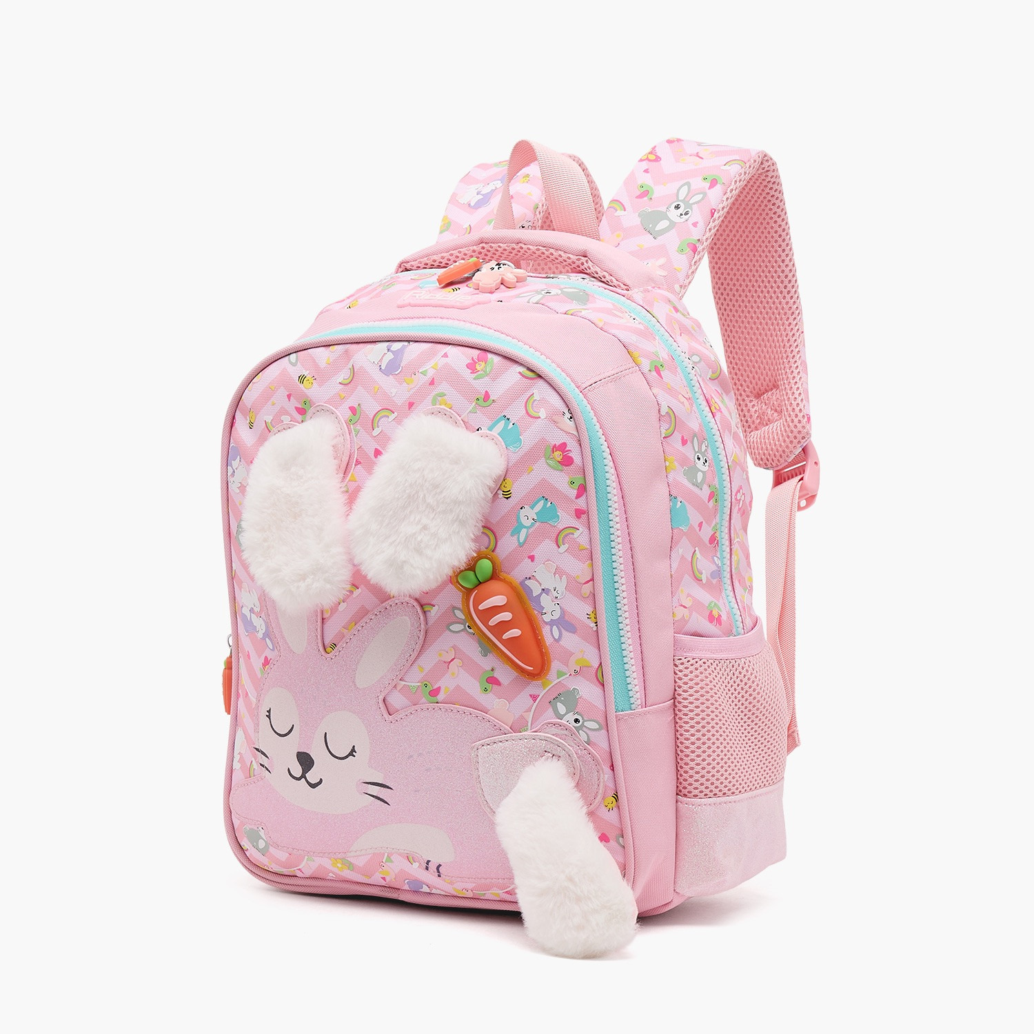 شنطة ظهر بطبعة أرنب للبنات من 3-5 سنوات مع أحزمة مبطنة من ريدل-school-bagsandbackpacks-backpacks-image-6