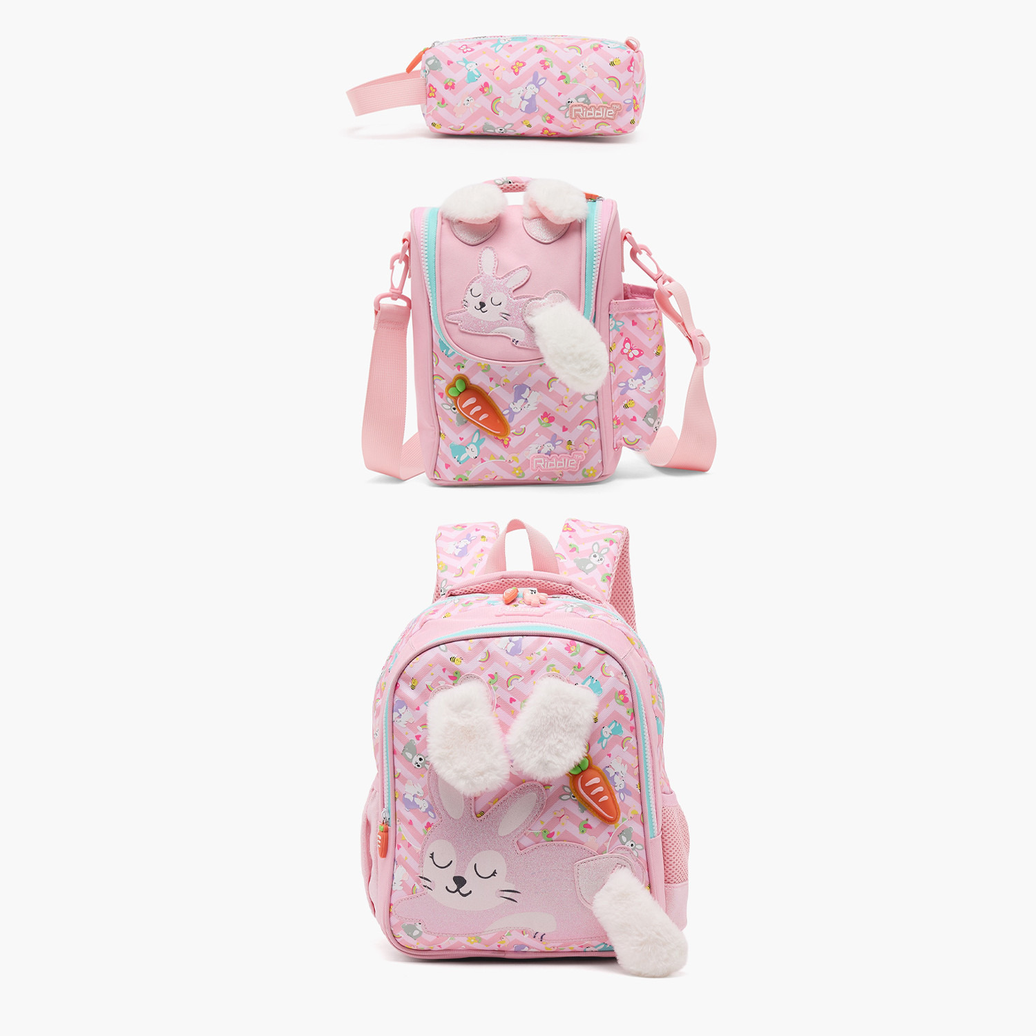 Riddle Rabbit Print Backpack for Girls 3-5 Years with Padded Straps-school-bagsandbackpacks-backpacks-image-8