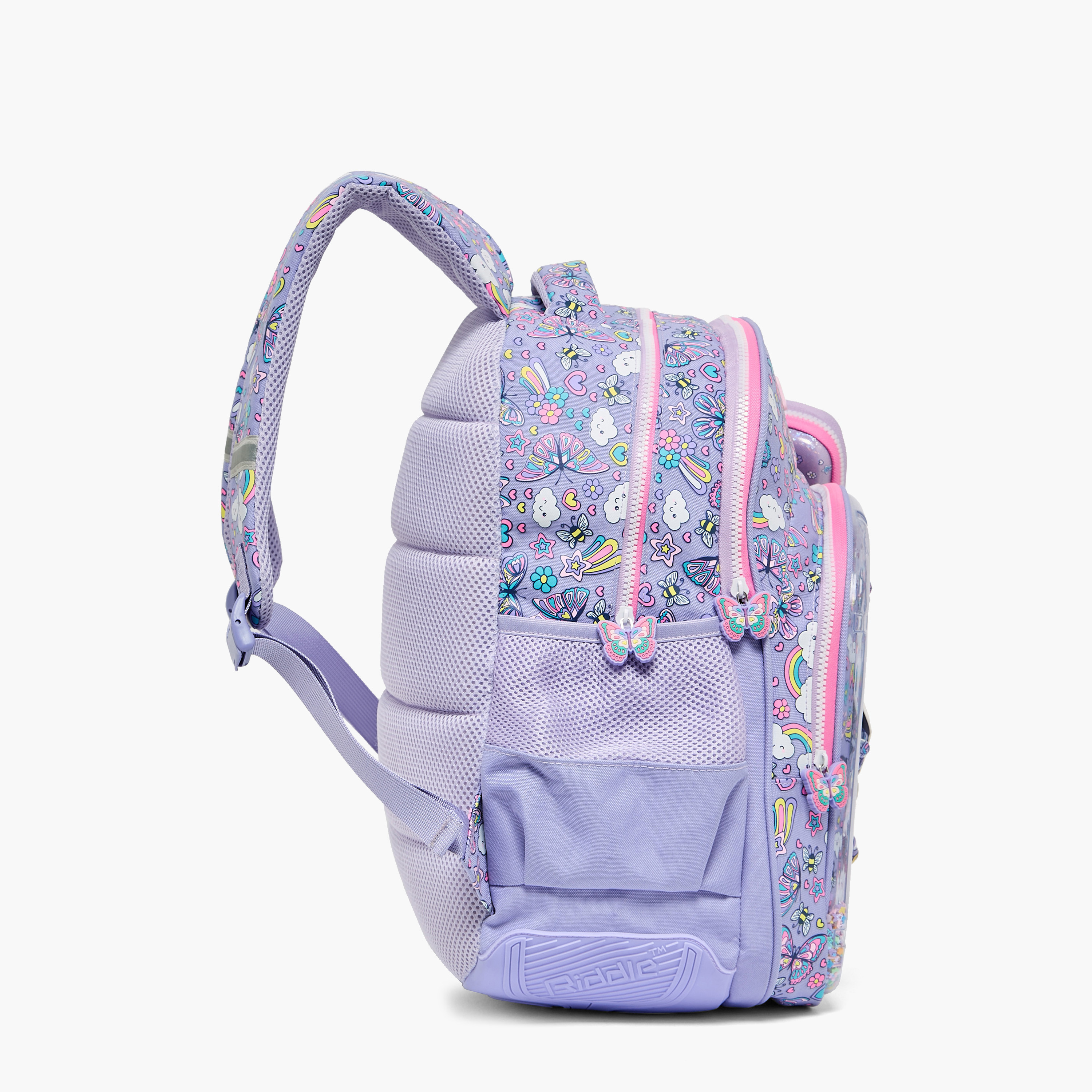 شنطة ظهر للبنات 5-8 سنوات بأحزمة كتف مبطنة قابلة للتعديل وطبعات فراشة من ريدل-school-bagsandbackpacks-backpacks-image-6