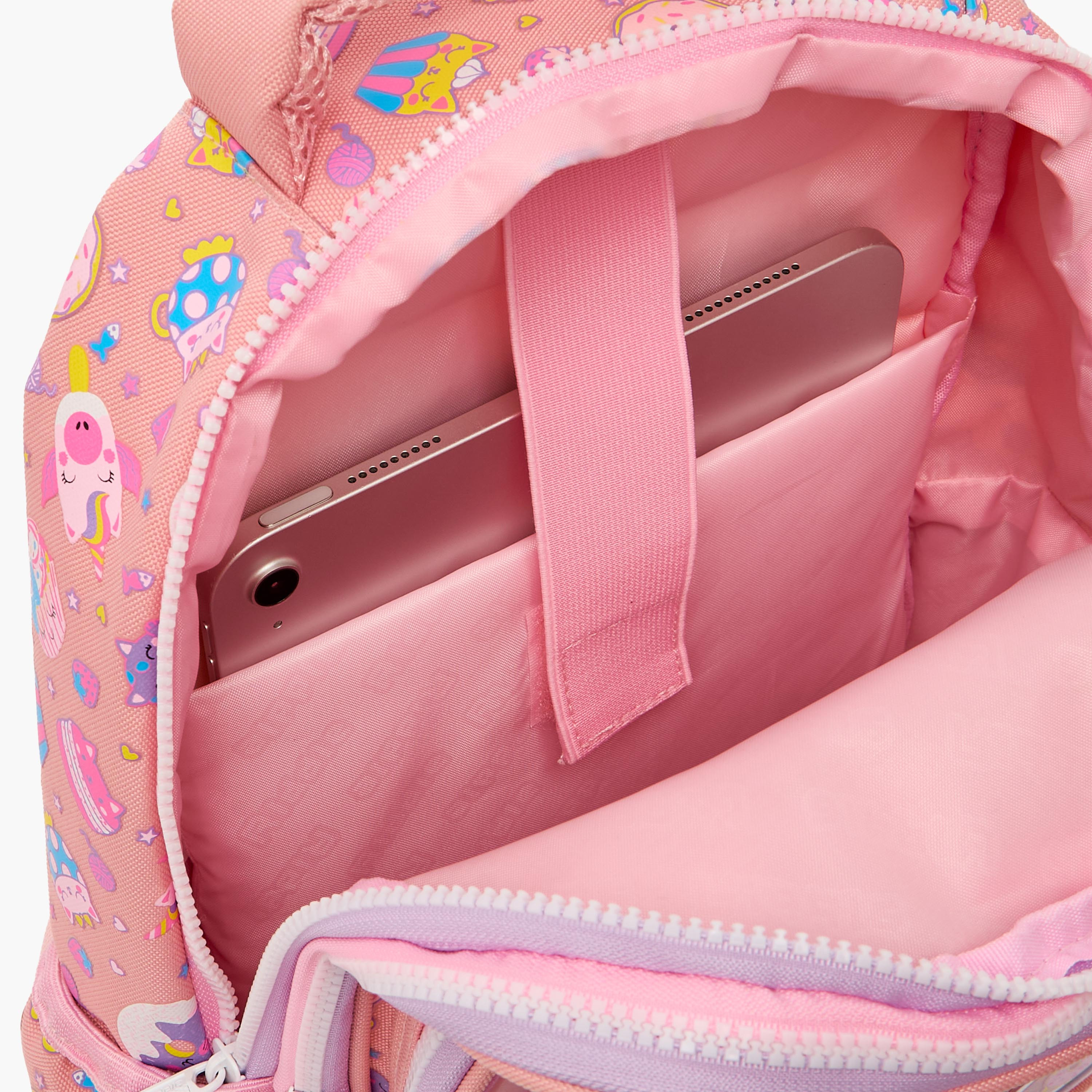 شنطة ظهر للبنات بطبعات للأعمار من 3 إلى 5 سنوات مع أحزمة كتف مبطنة من ريدل-school-bagsandbackpacks-backpacks-image-5