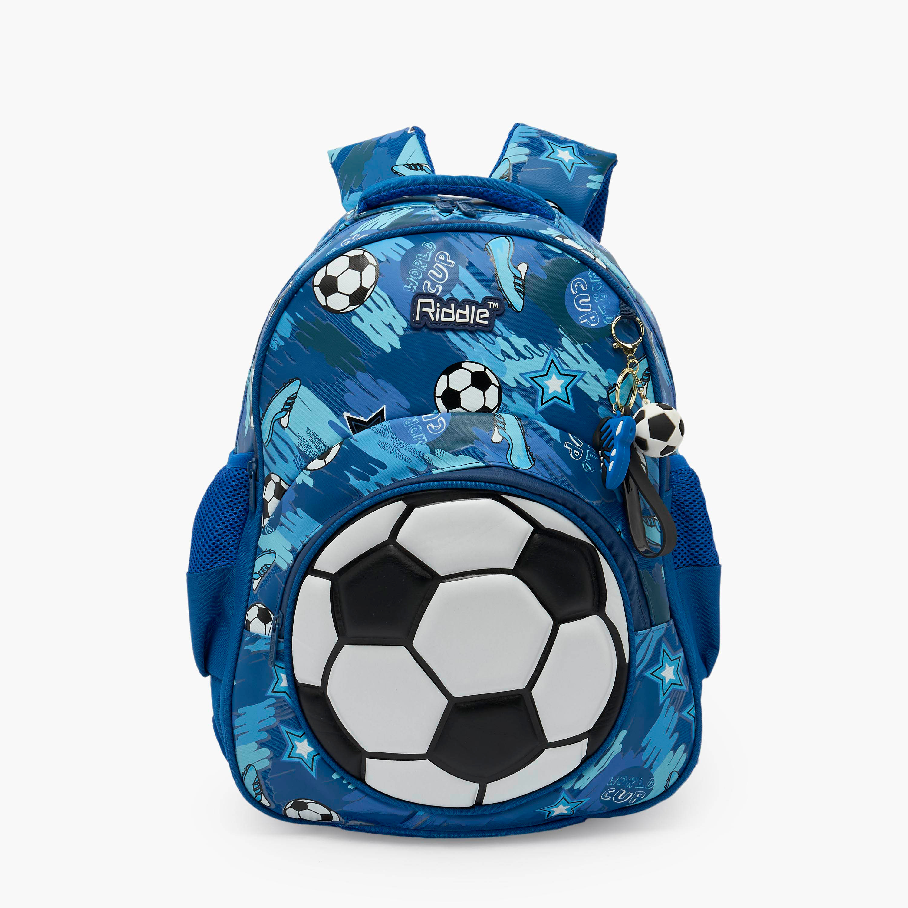 Riddle Football Print Backpack for Boys 5-8 Years with Padded Adjustable Straps-school-bagsandbackpacks-backpacks-image-1