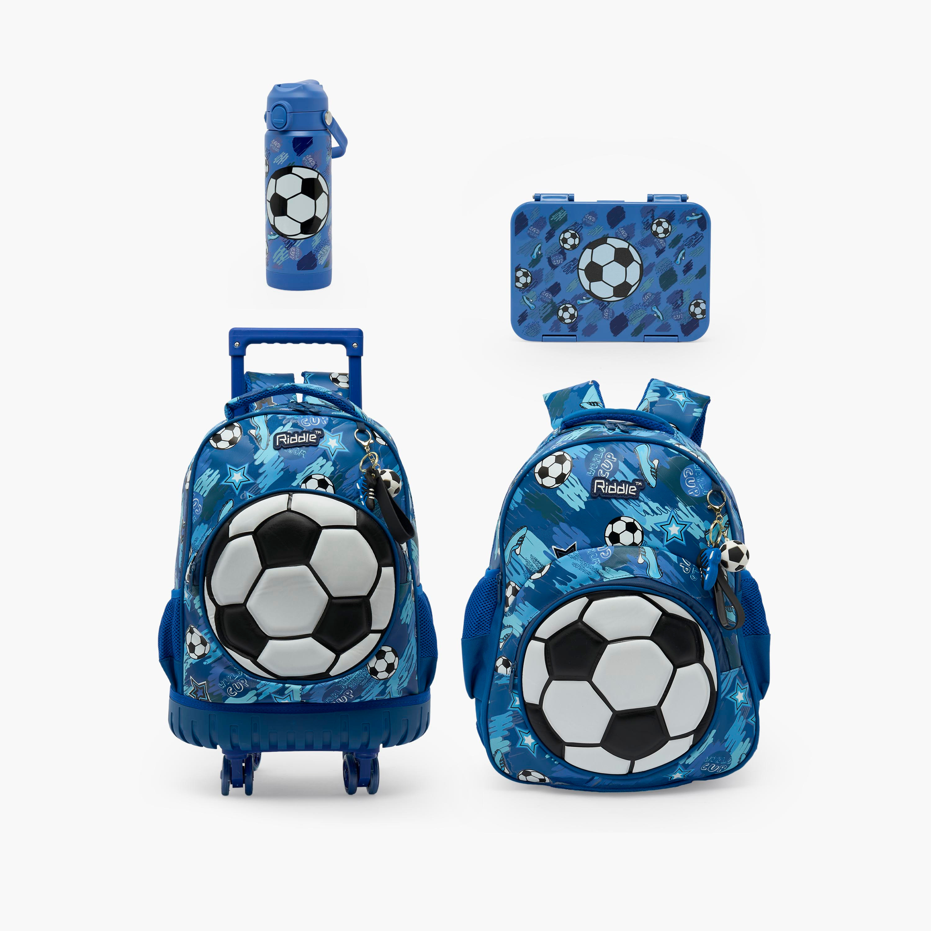 Riddle Football Print Backpack for Boys 5-8 Years with Padded Adjustable Straps-school-bagsandbackpacks-backpacks-image-10